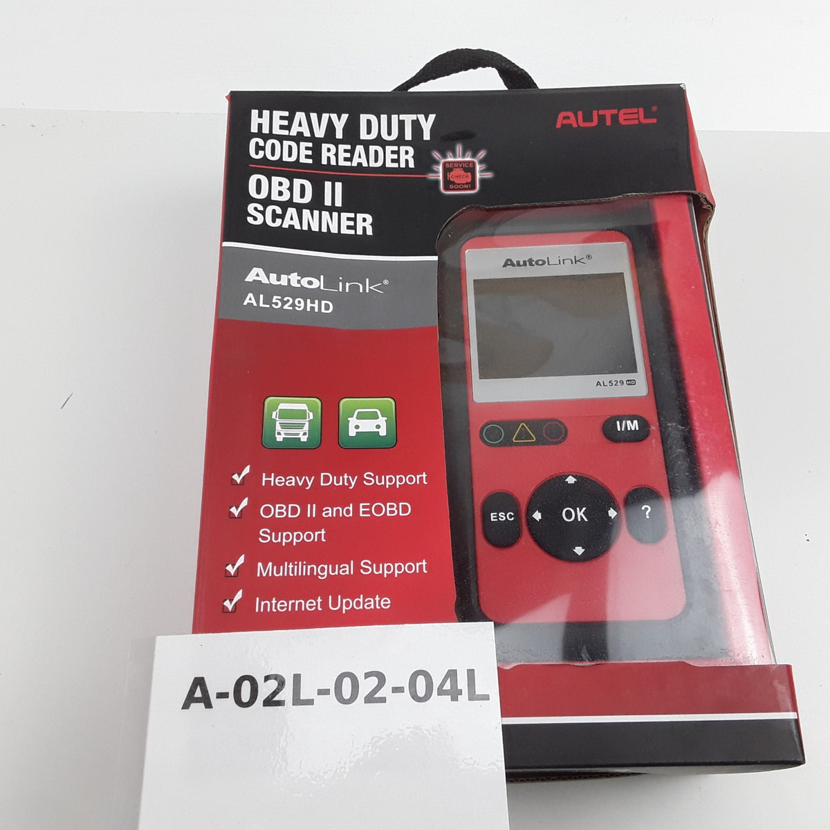 Autel Autolink AL529HD Code Reader OBD II and EOBD Support Internet Update