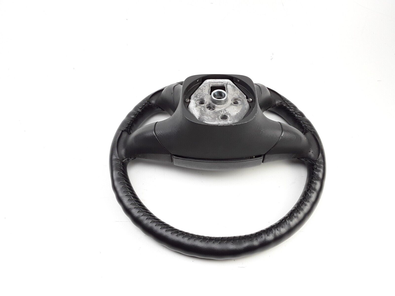 Car Truck Black Leather Steering Wheel Skin Cover 3-5/8" Grip, 14.5-15.5" D - HotCarParts