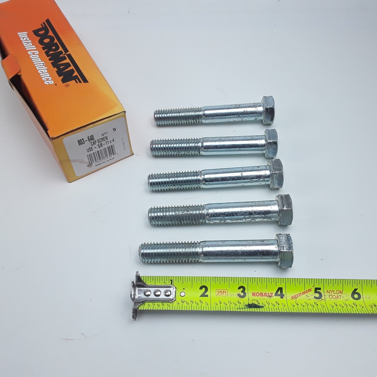 Dorman 803-640 Cap Screw-Hex Steel Head-Grade 5/8-11 x 4 in Set of 5