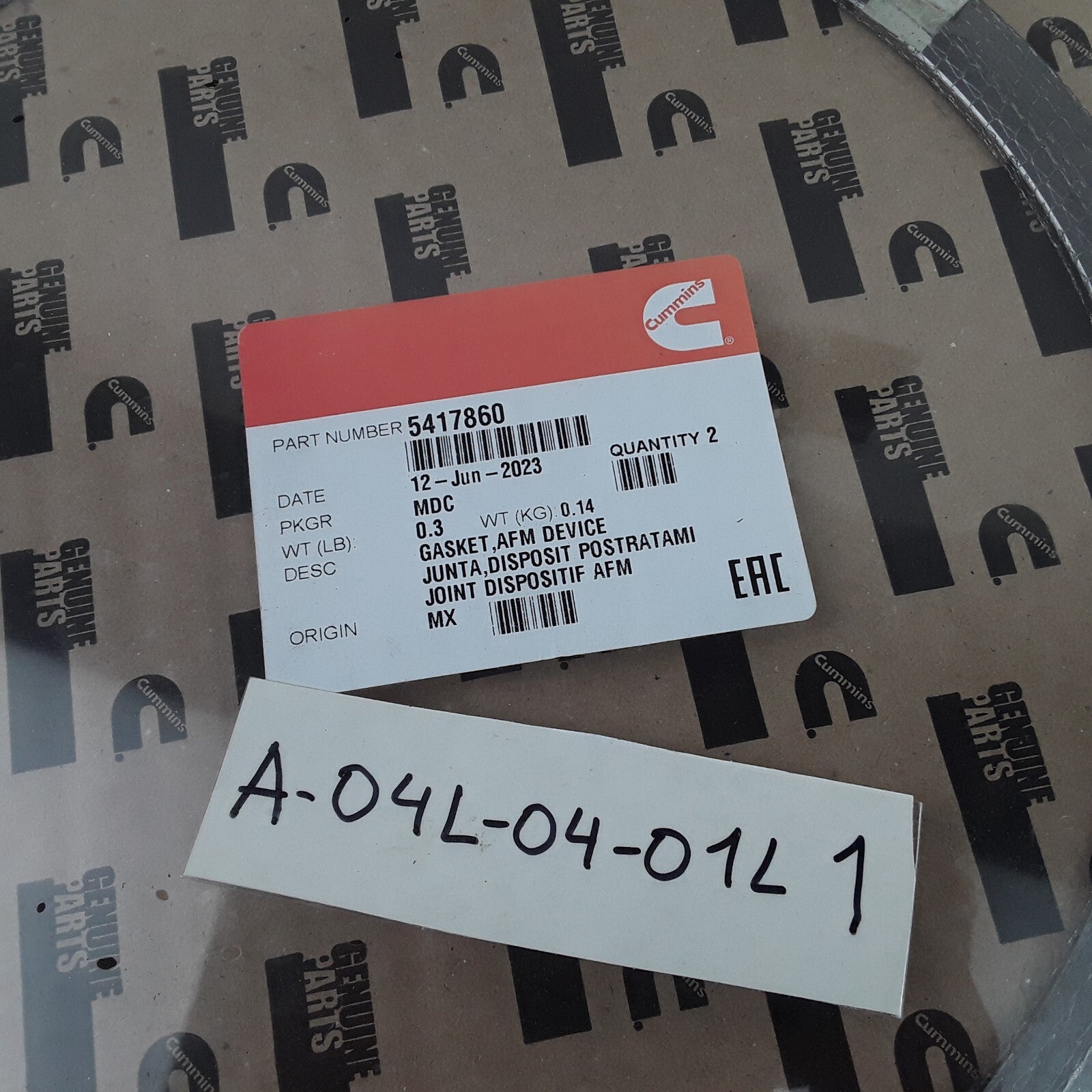 2 Cummins 5417860 Exhaust DPF Diesel Particulate Filter Body Gasket 2871772