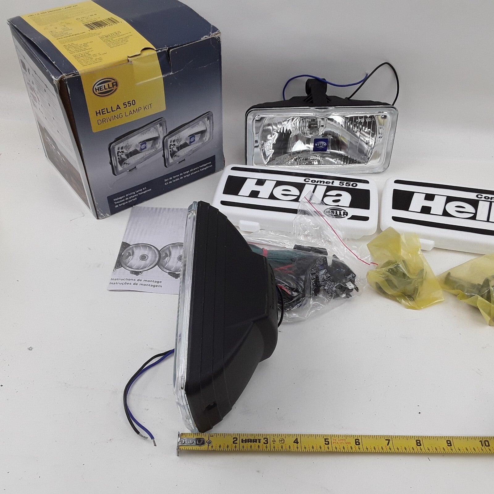 Hella 550 Universal Spot Driving Light Lamp Kit ZFH 0/180GR SW MK MGS12 GD 1FD