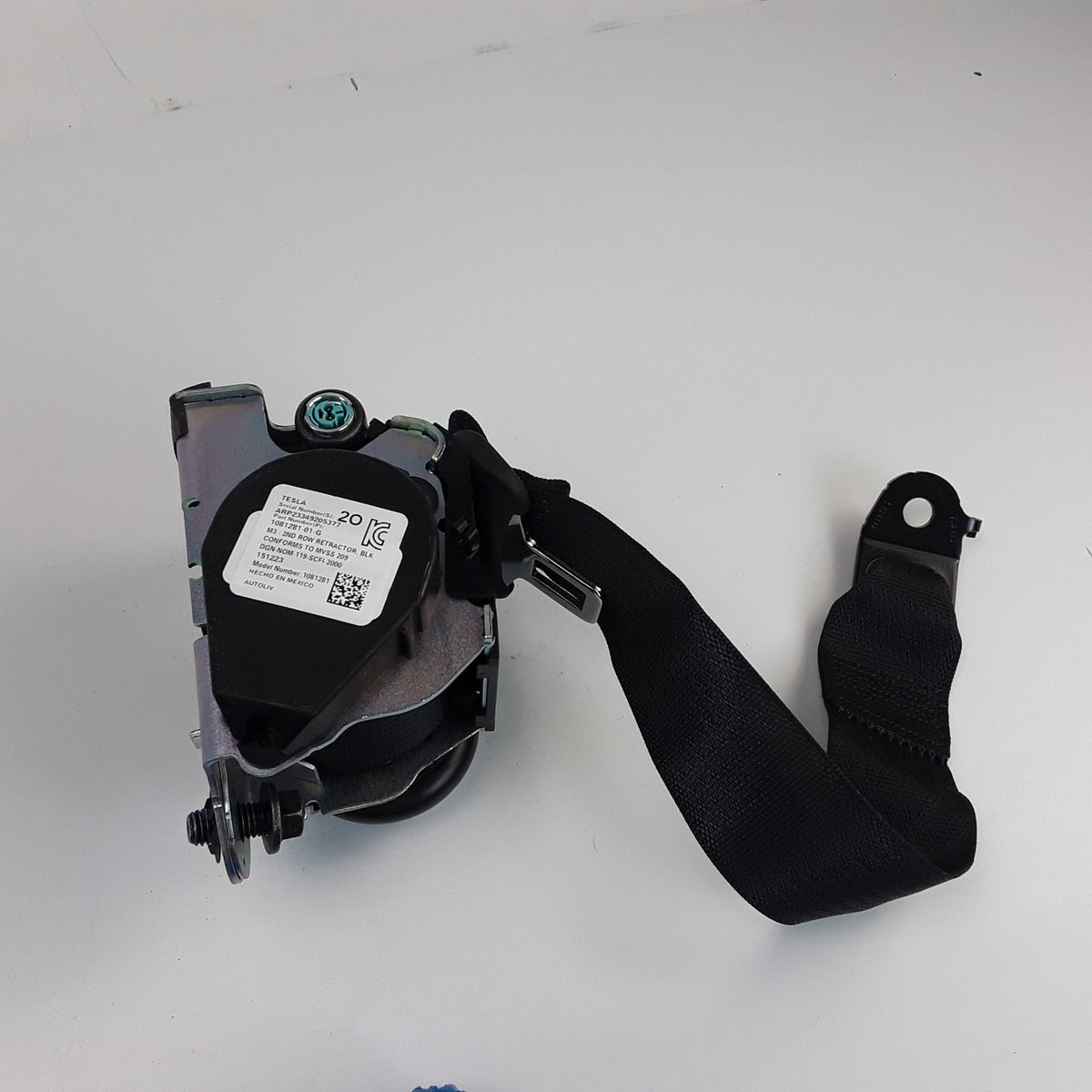 17-23 Tesla Model 3 Rear Left or Right 2nd Row Seat Belt Retractor 1081281-01-G