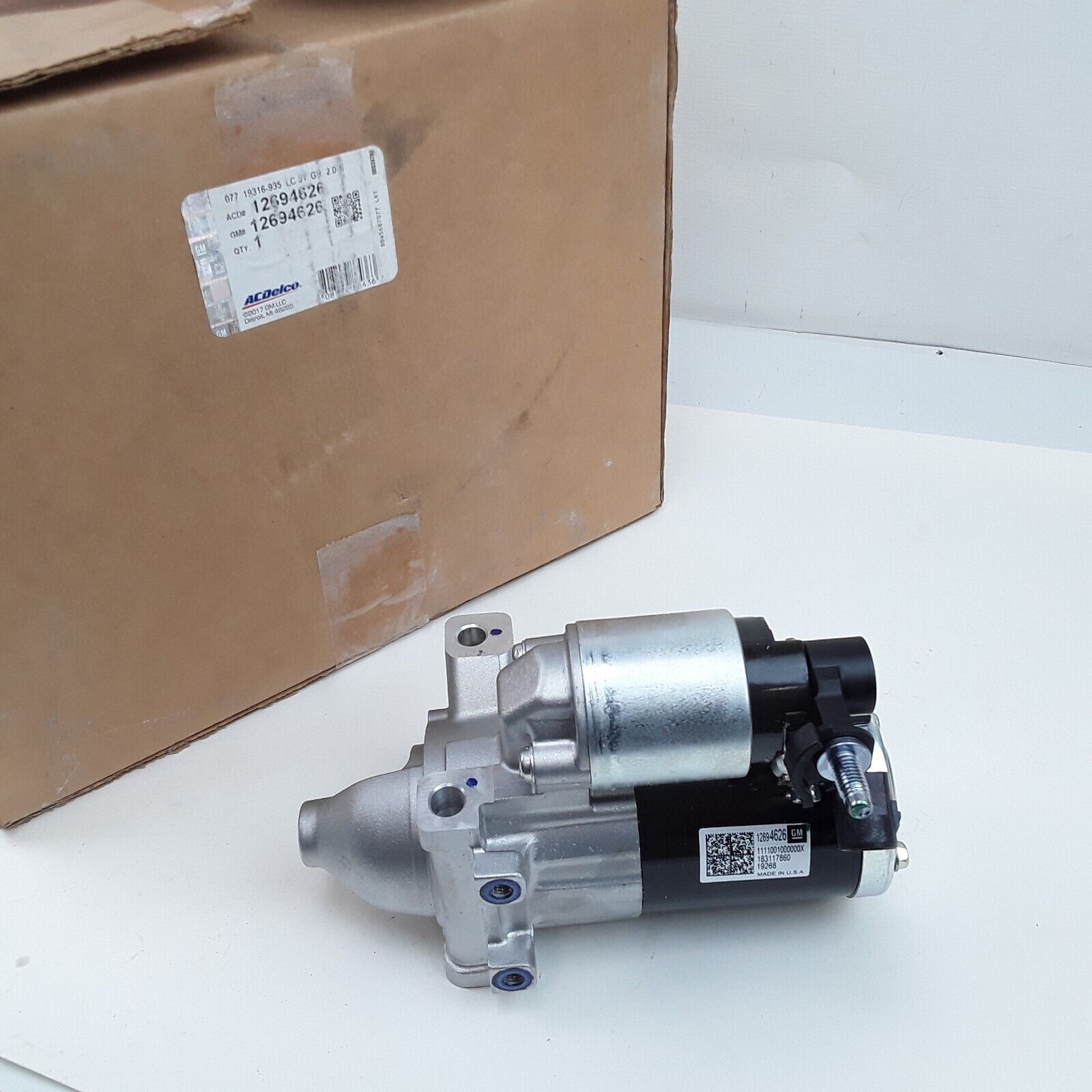 GM AcDelco 12694626 Starter Motor Assembly For Cadillac, Chevrolet, GMC 2014-19