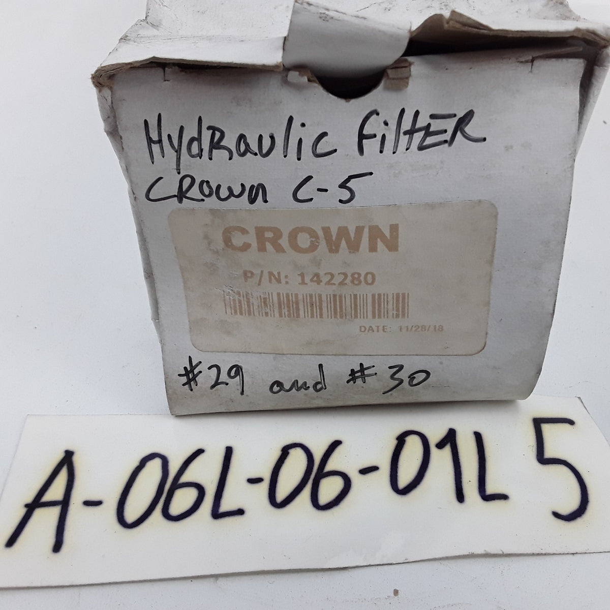 Crown 142280 Hydraulic Filter Element Fits Heavy-Duty Crown C-5 Series Forklifts
