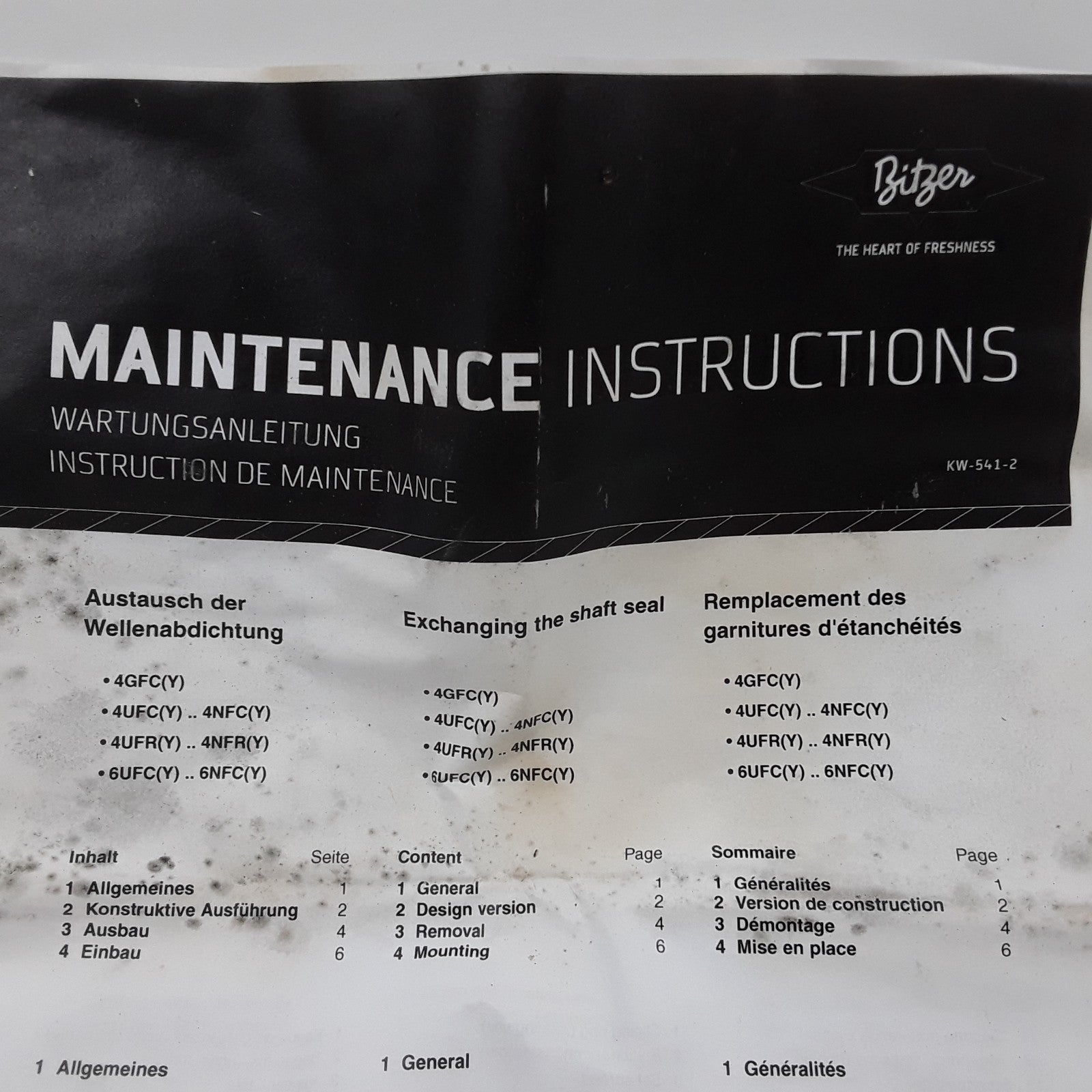 Bitzer 374023-06 Shaft Seal Set with O-rings and Felt For Bus AC Compressor
