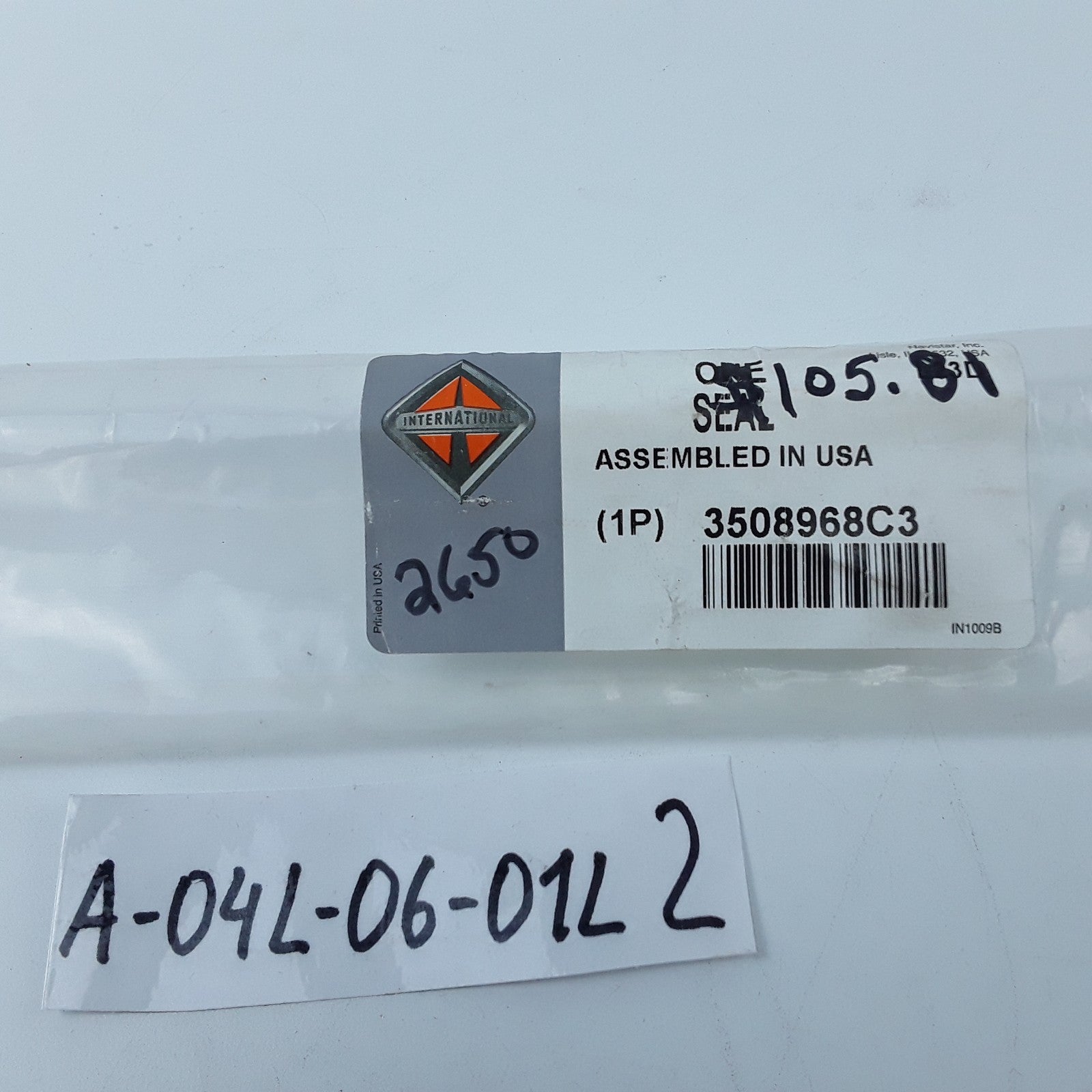 International 3508968C3 Door Glass Seal Assembly 476.6 mm For Navistar Trucks