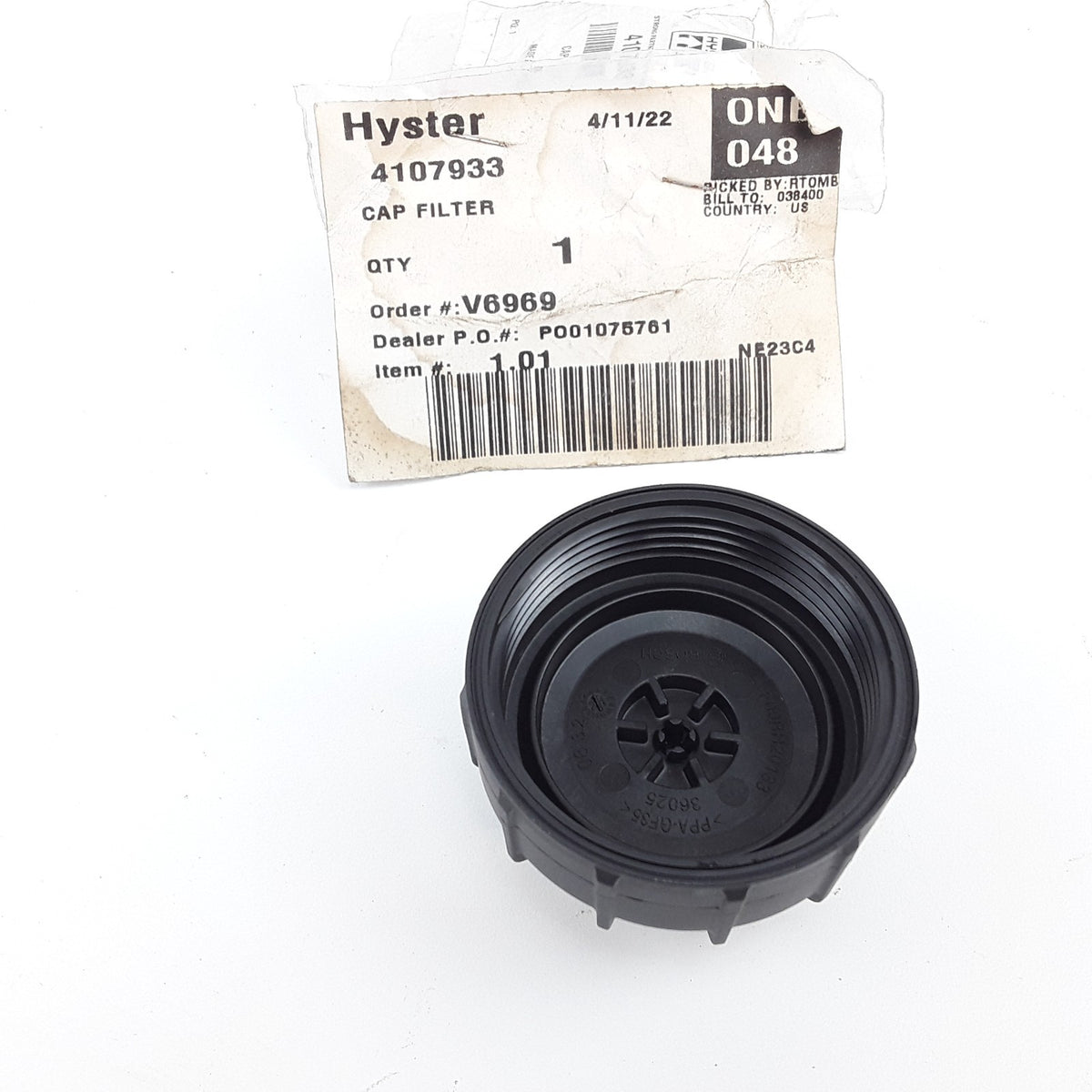 Cap Filter Fits Hyster H400HD H10XD12 H8XD6 H450XD36 H450HDS H300XD Forklifts