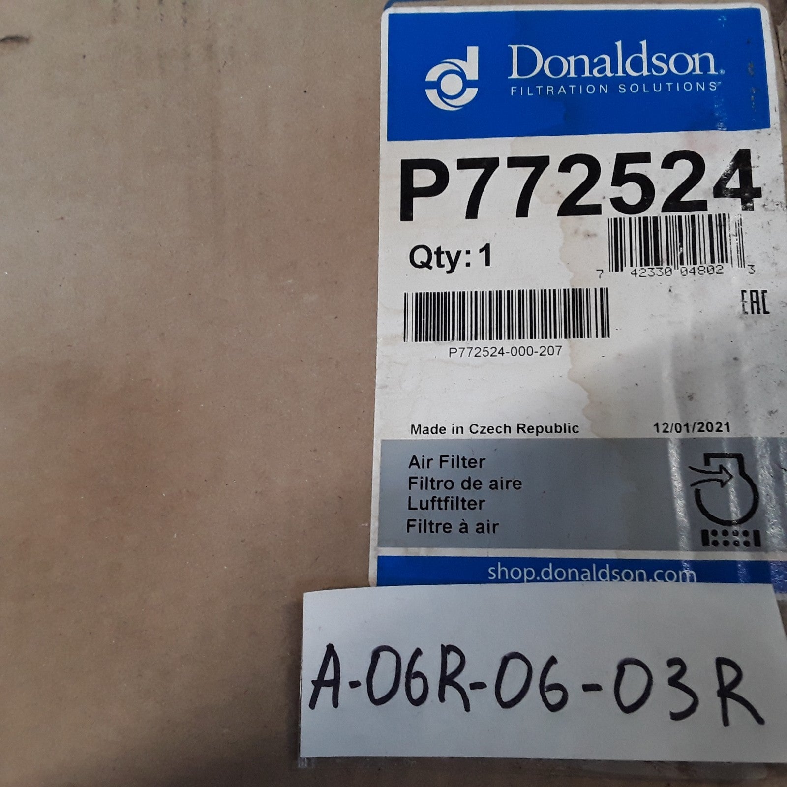 Donaldson P772524 Primary Round Air Filter For Heavy Duty Car & Trucks
