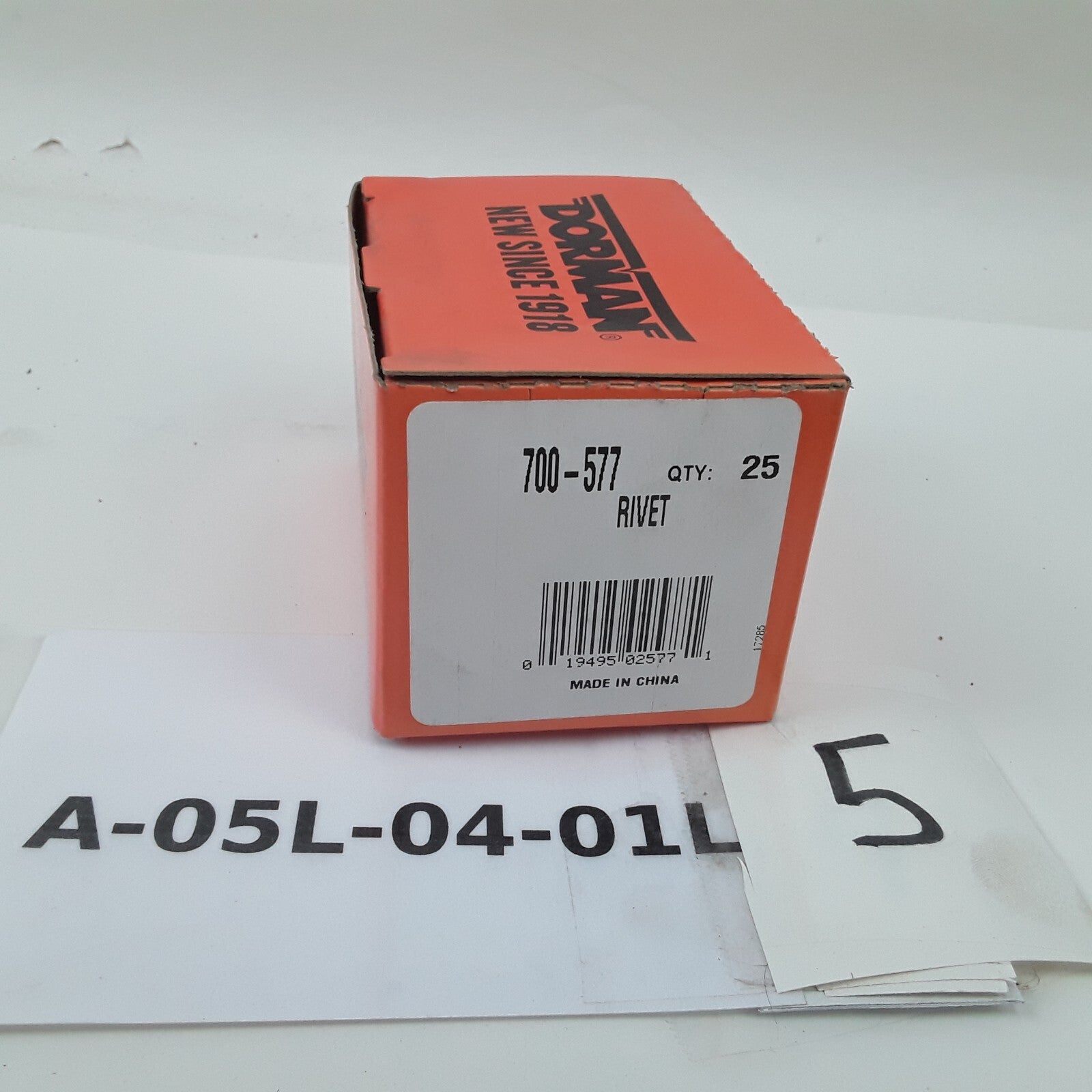 Car Rivet-Push In-Hole Diameter .250 In-Head Diameter .707 In-Length .635 In