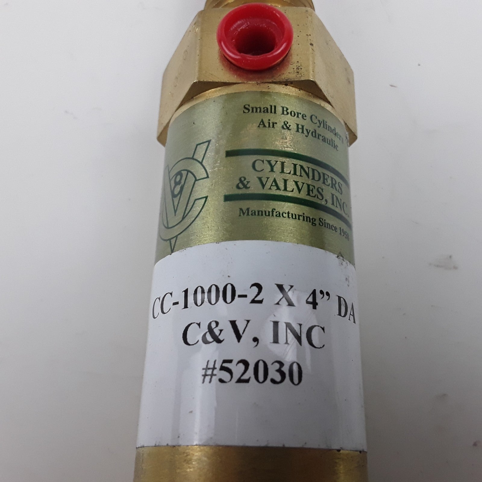C & V CC-1000-2 X 4" DA Small Bore Cylinder Air & Hydraulic Valves 500 PSI