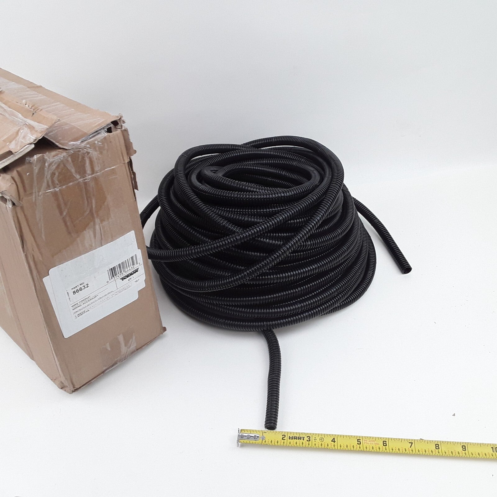 Dorman 86632 Black Flex Split Wire Conduit Plastic 3/8 In. x 100 Feet