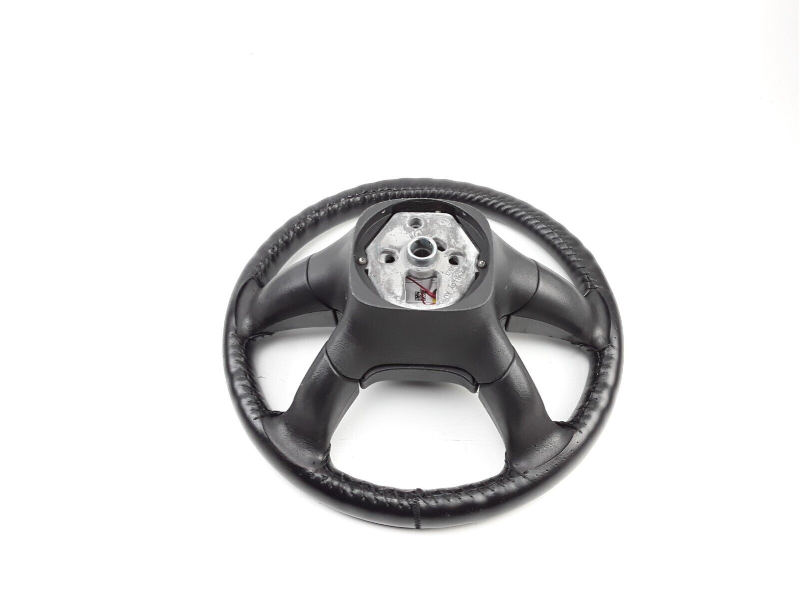 Car Truck Black Leather Steering Wheel Skin Cover 3-5/8" Grip, 14.5-15.5" D - HotCarParts