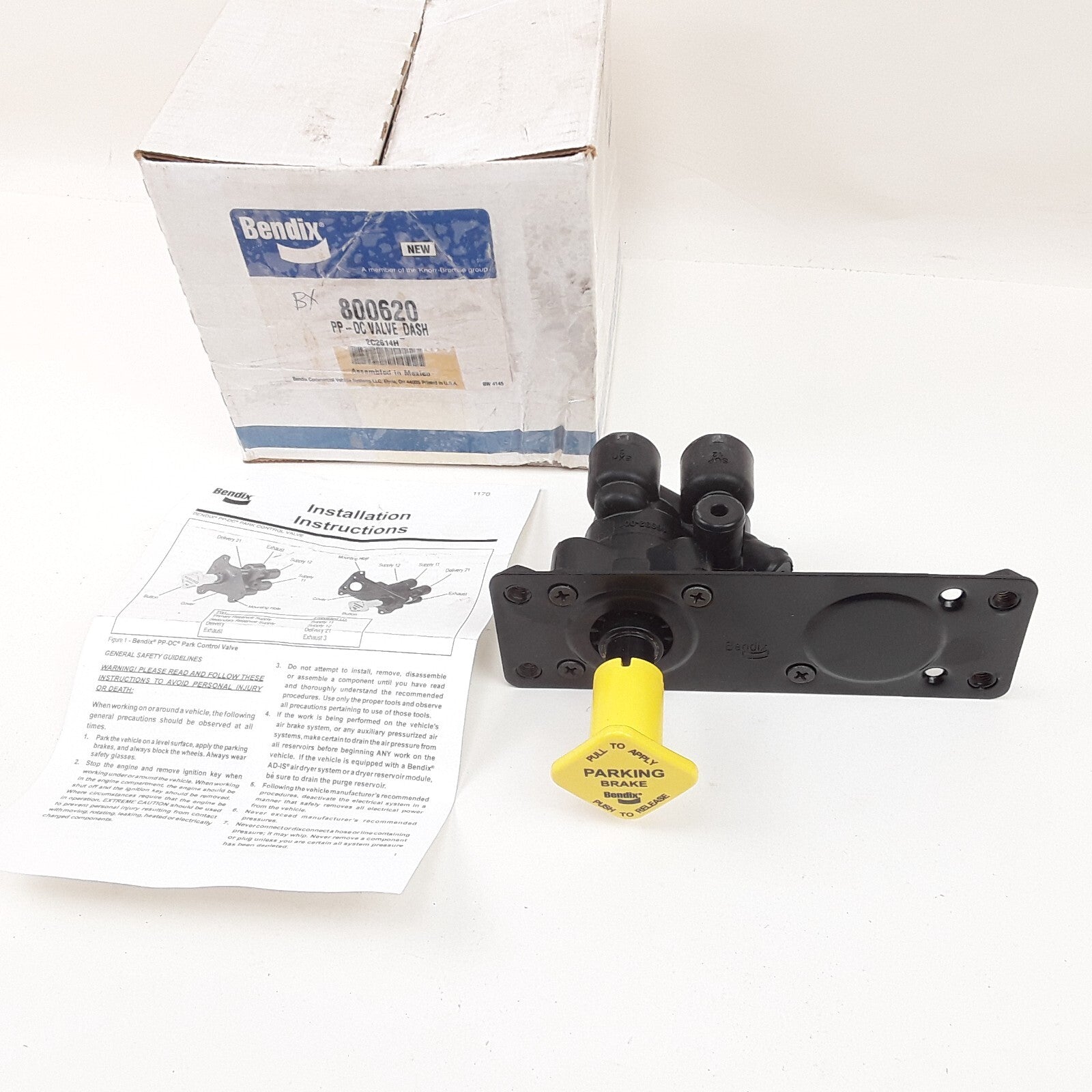 Bendix 800620 PP DC Air Brake Park Control Double Check Valve Dash Push-Pull
