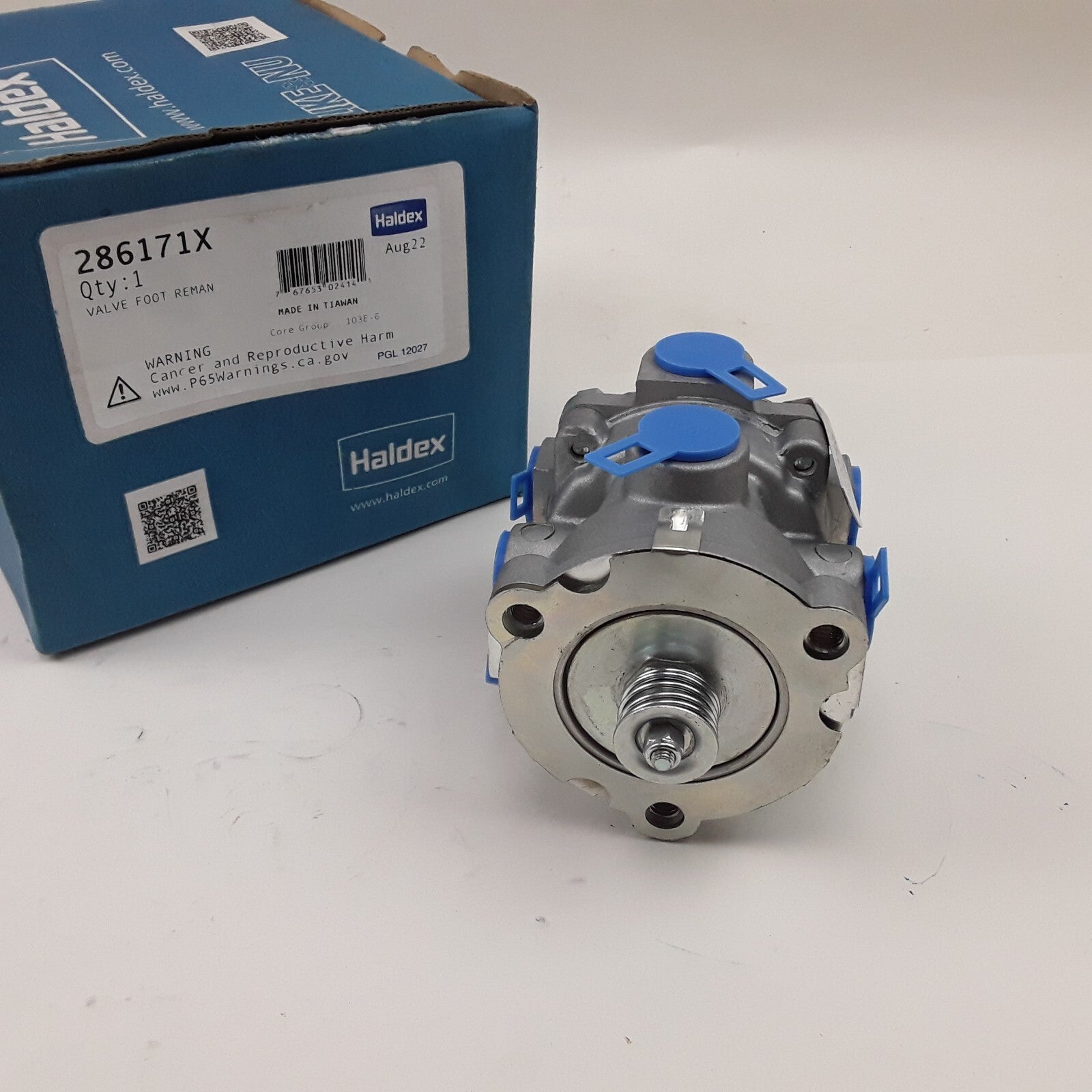 Haldex 286171X Reman E-6 Dual Circuit Air Brake Foot Valve Assembly Heavy Duty