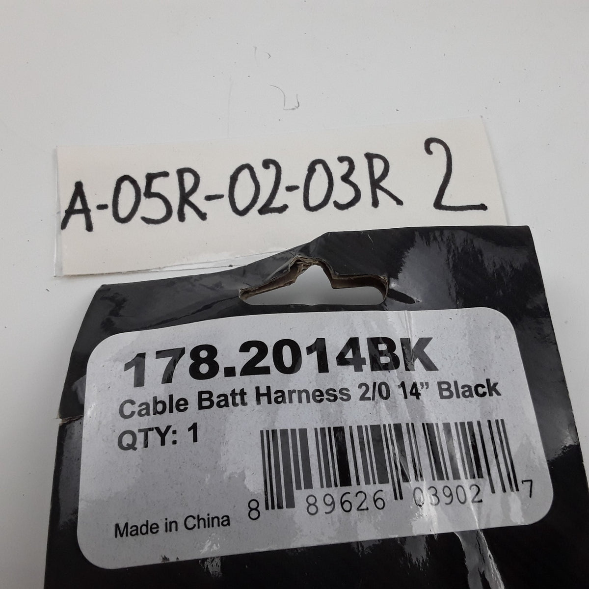 Automann 178.2014BK - Cable Batt Harness 2/0 14 In. Black Heavy Duty Performance