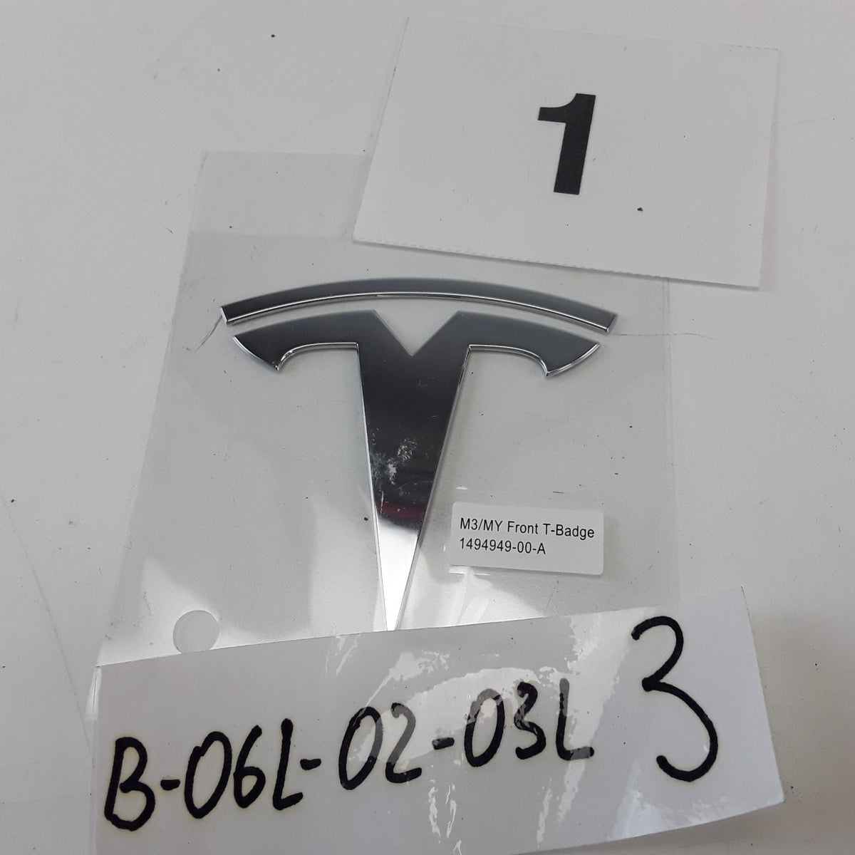 For Tesla Model 3 Y OEM Front T Badge Emblem Logo Genuine New 1494949-00-A