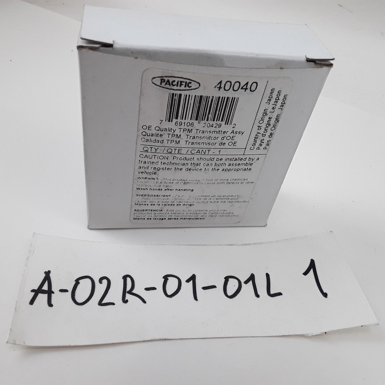 Pacific 40040 - TPM Tire Pressure Monitoring System Transmitter Assembly