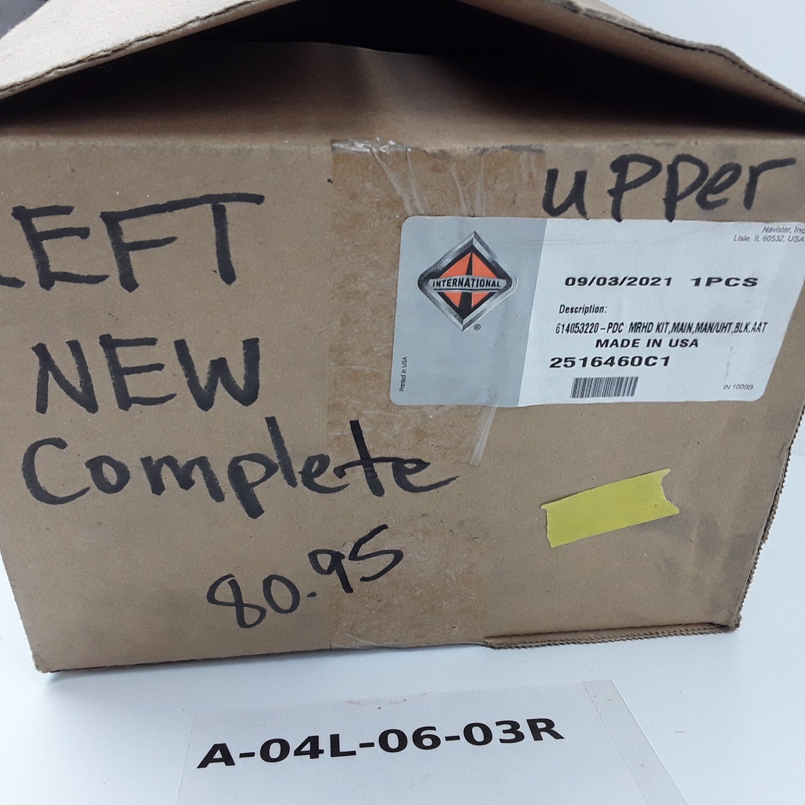 International 2516460C1 Left Upper Mirror HD Main Mirror For Navistar Trucks