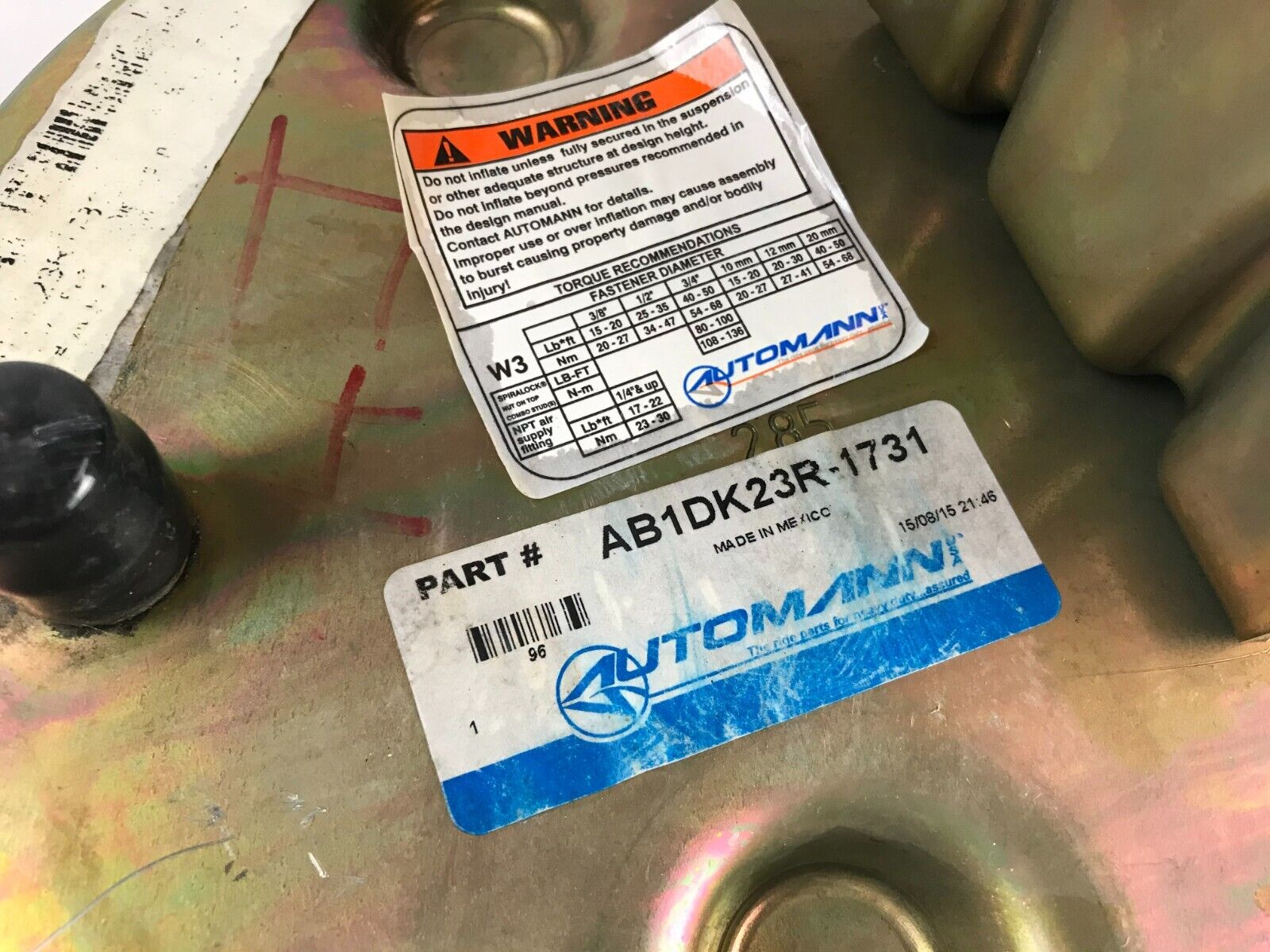 OEM AUTOMANN Air Spring Rolling Lobe AB1DK23R-1731 / MAF1191 AB-9875 FAST SHIPP - HotCarParts