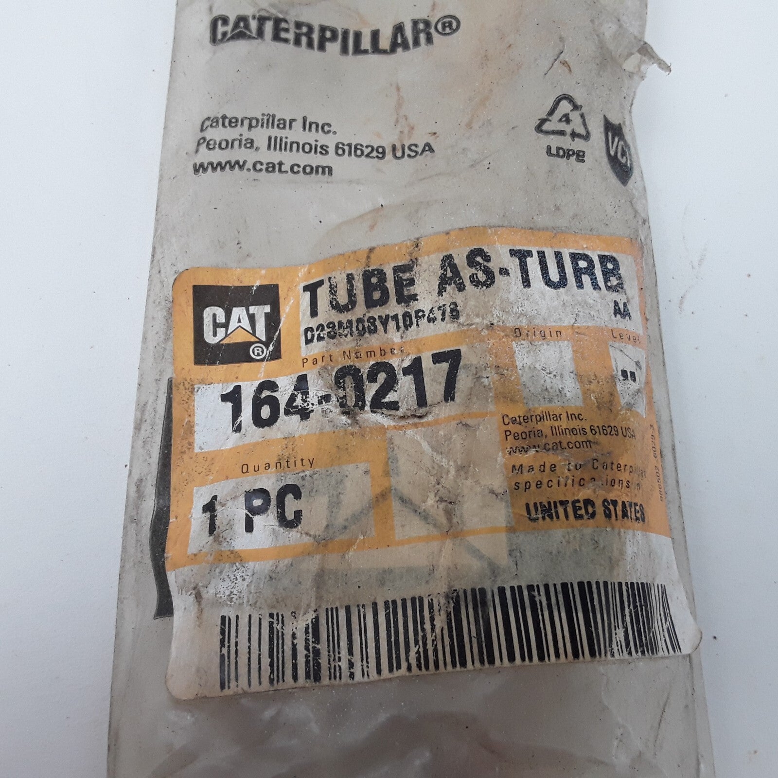 Caterpillar 164-0217 Tube AS-Turb Assembly Easy Installation & Maintenance