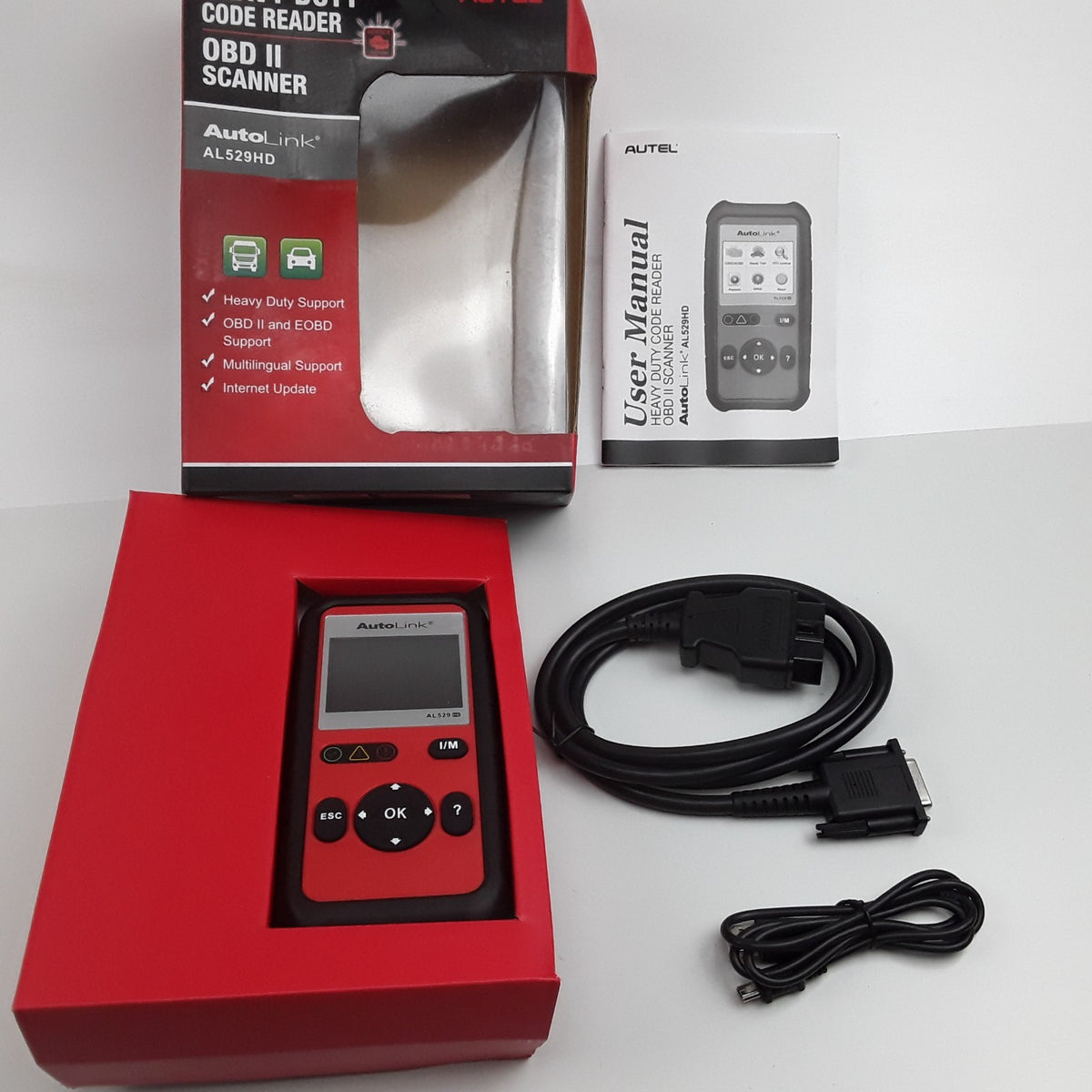 Autel Autolink AL529HD Code Reader OBD II and EOBD Support Internet Update
