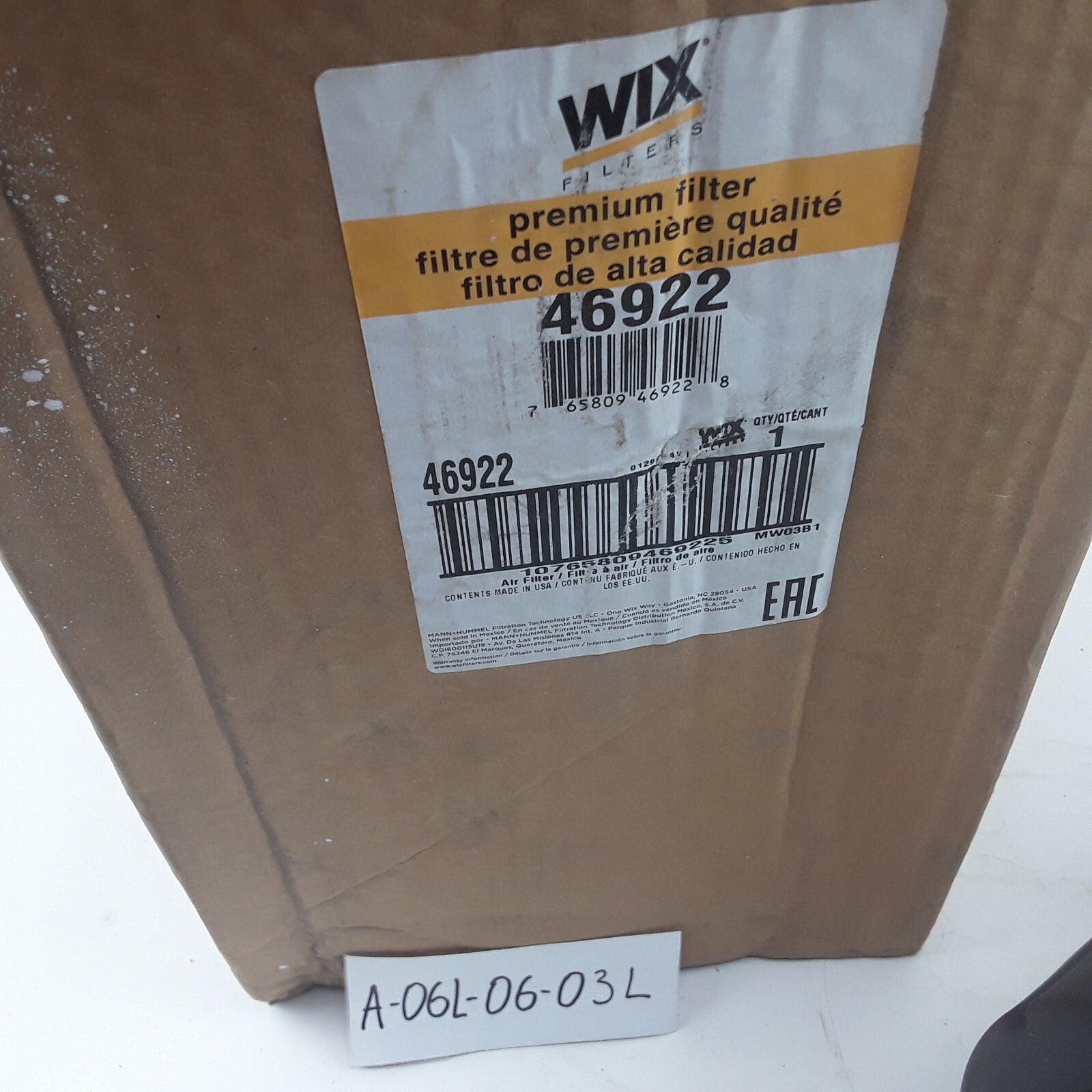 WIX 46922 Heavy Duty Spin-On Premium Air Filter Fits Mack MD6 MD7 (2021-2024)