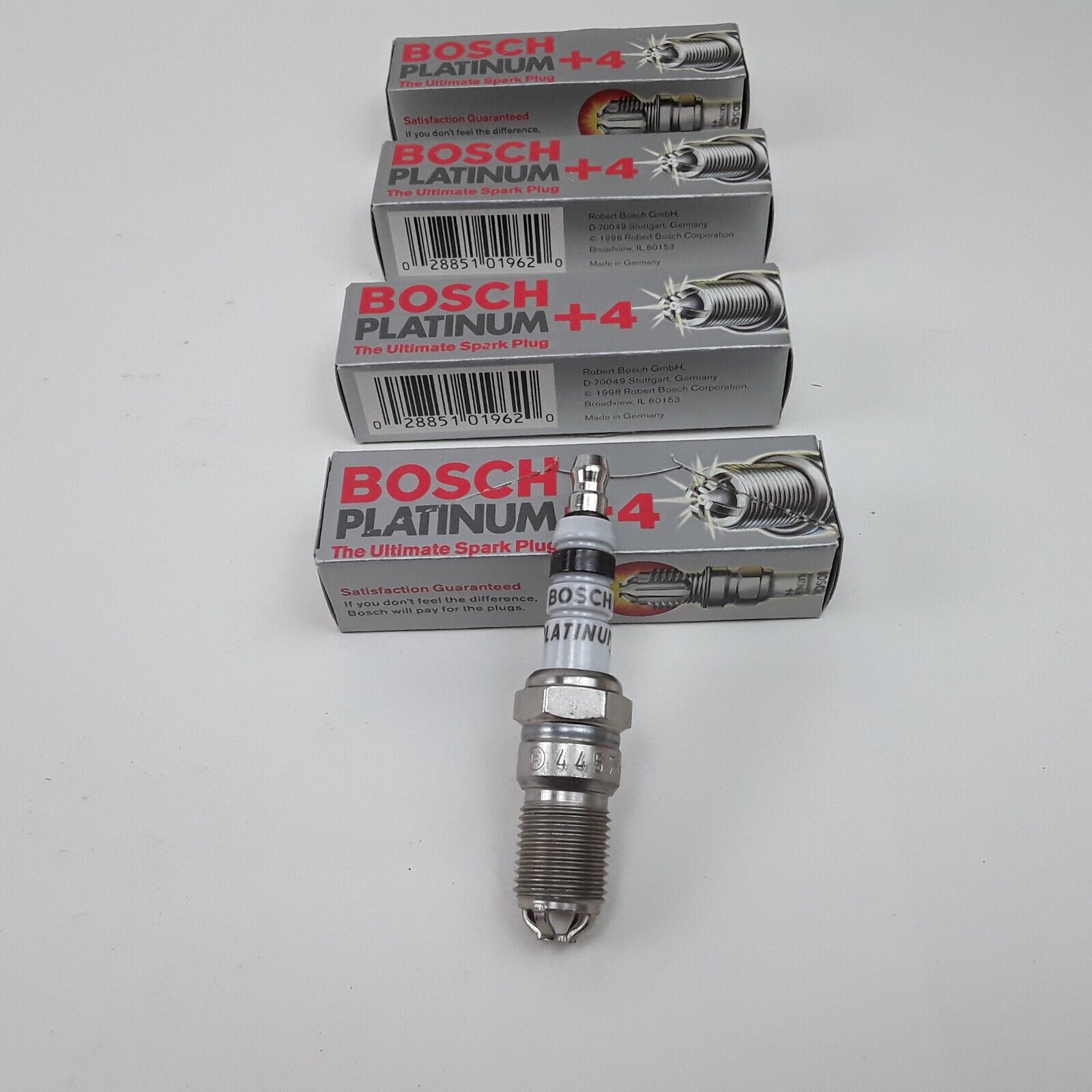 For Bosch 4457 4 pcs Spark Plugs Fits Audi, Chevrolet, Jaguar, Volvo, and More