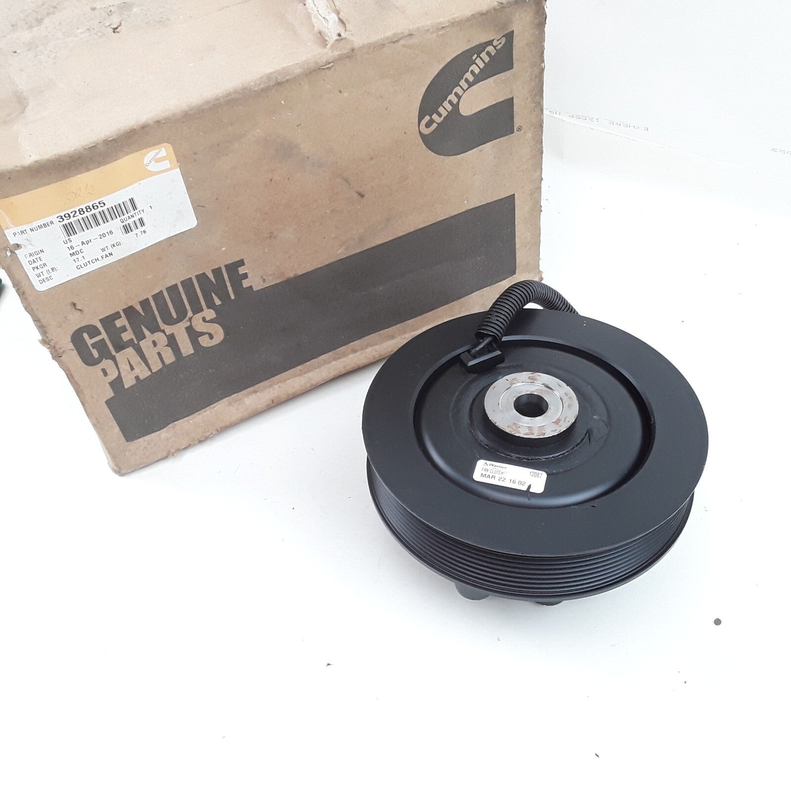 Cummins 3928865 Cooling Fan Clutch For Primarily On Tier 3 6.7 Liter B Engines