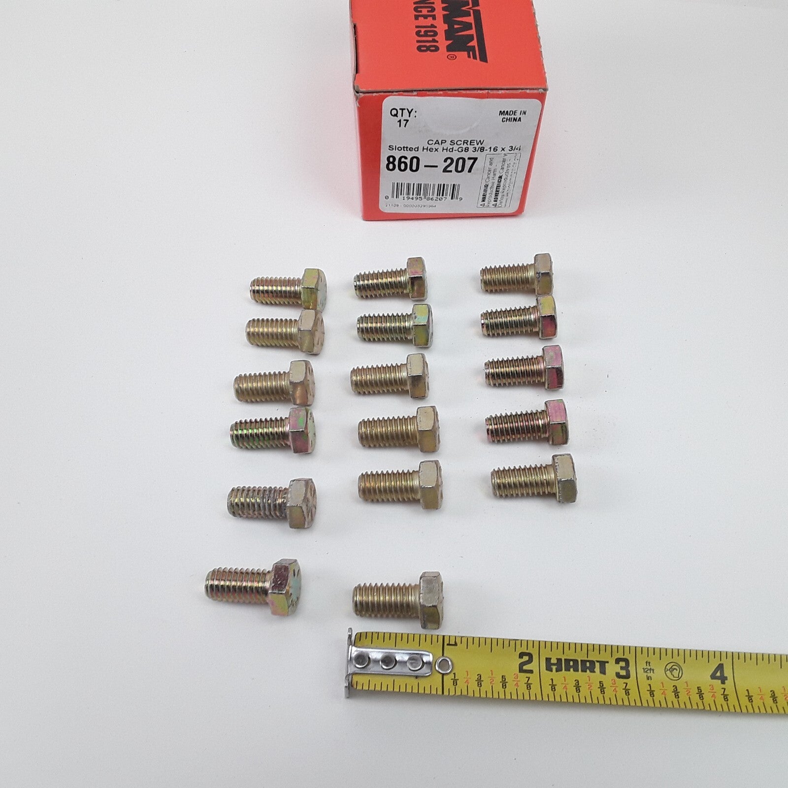 Multipurpose Car Truck Cap Screw-Hex Head-Grade 8- 3/8-16 x 3/4 In Pack of 17
