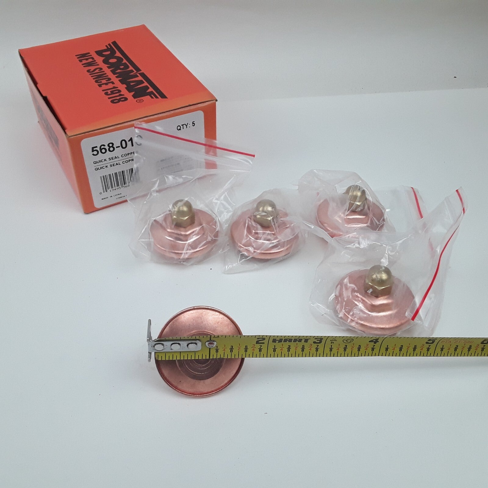 5 Expansion Plug Quick Seal Copper 1-5/8" Max Expansion 1.655" Fits Buick Dodge