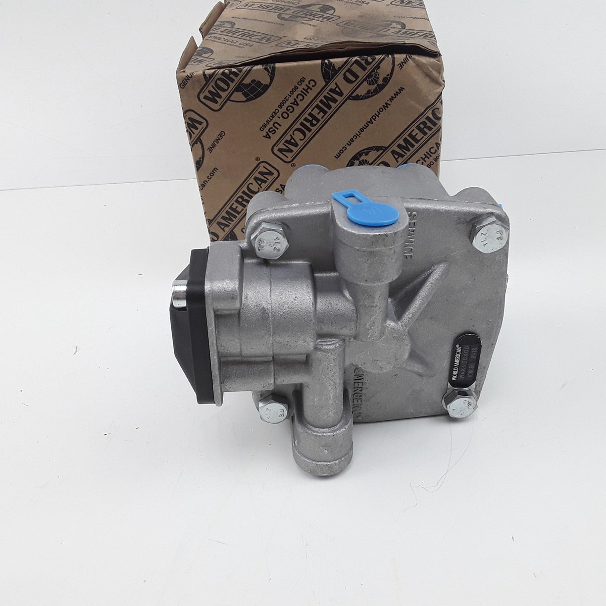 Air Brake Emergency Relay Valve - 4 Ports, 3/4" NPT Reservoir, 3/8" Delivery