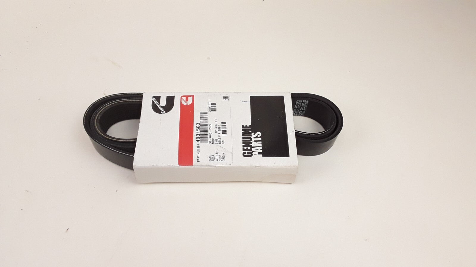 Cummins 4931563 Drive Belt Ribbed V-Belt Accessory ISB/QSB Engines 2.5x2.5x20 cm