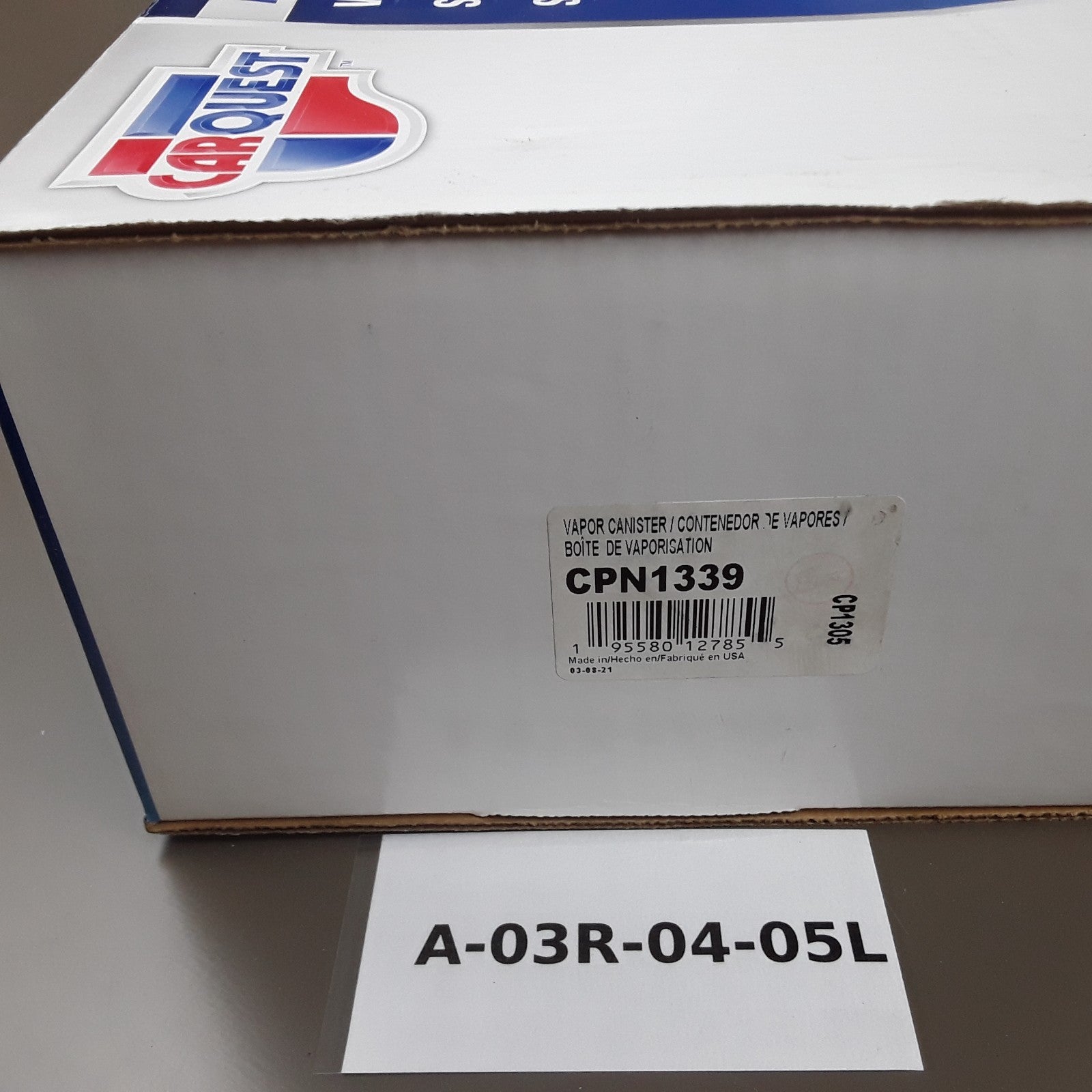 Carquest CPN1339 Fuel Vapor Canister Fits Jeep Wrangler 2007 2008 2009 2010 2011