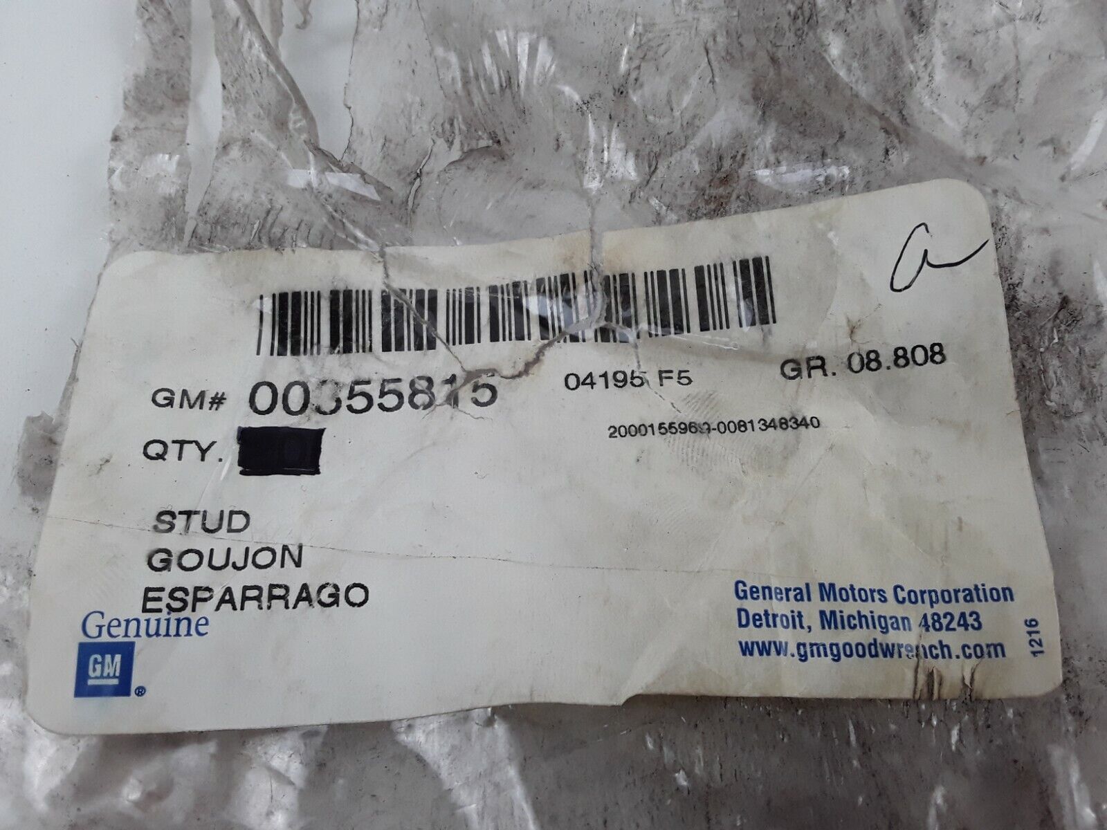 1PC WHEEL STUD OEM GM FOR CHEVROLET C G K P R V 30 35,GMC C G K P R V 3500 - HotCarParts