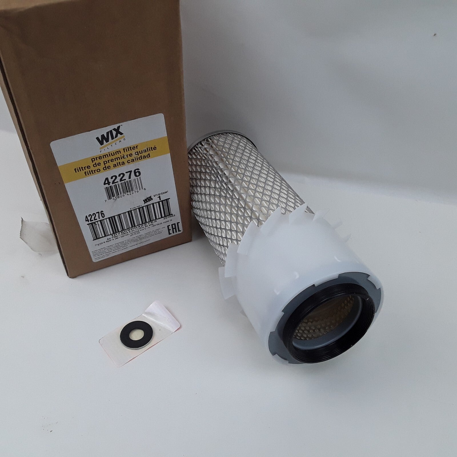 Heavy Duty Air Filter W/Fin - Machined Pleated Paper Low Air Flow Restriction