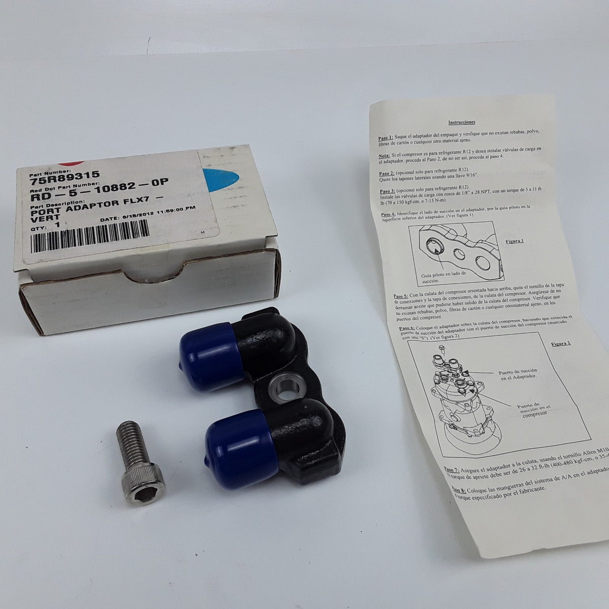 Red Dot 75R89315 Port Adapter Tube-O Discharge Suction A/C Compressor Manifold