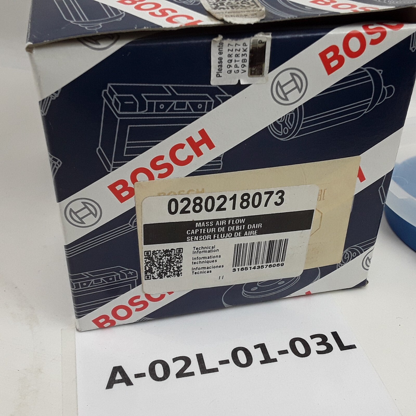 Bosch 0280218073 Mass Air Flow Sensor Fits Bentley Volkswagen Audi (2001-2014)