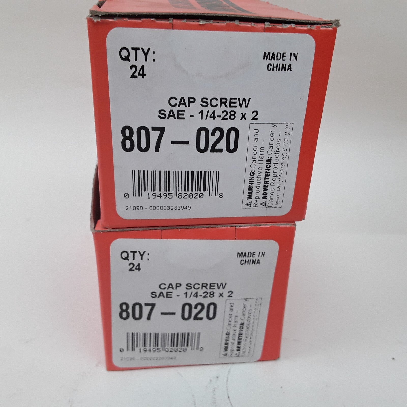 Multipurpose Car Truck Bolt Cap Screw-Hex Head-Grade 5- 1/4-28 x 2 In Pack of 24