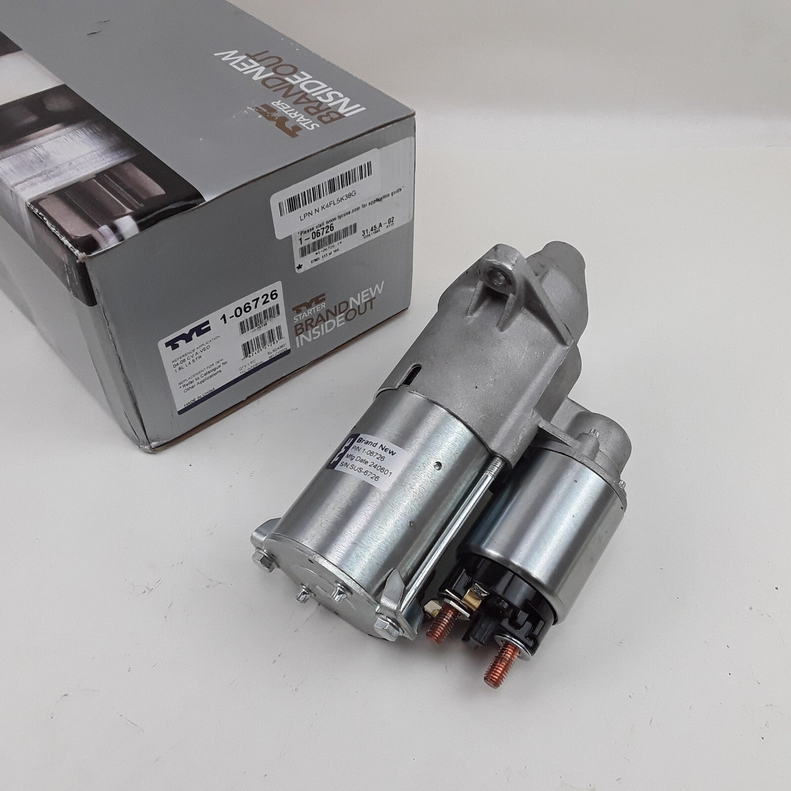 TYC 1-06726 Starter Motor Fits Pontiac G3 Chevrolet Aveo5 Aveo (2004-2008, 2010)