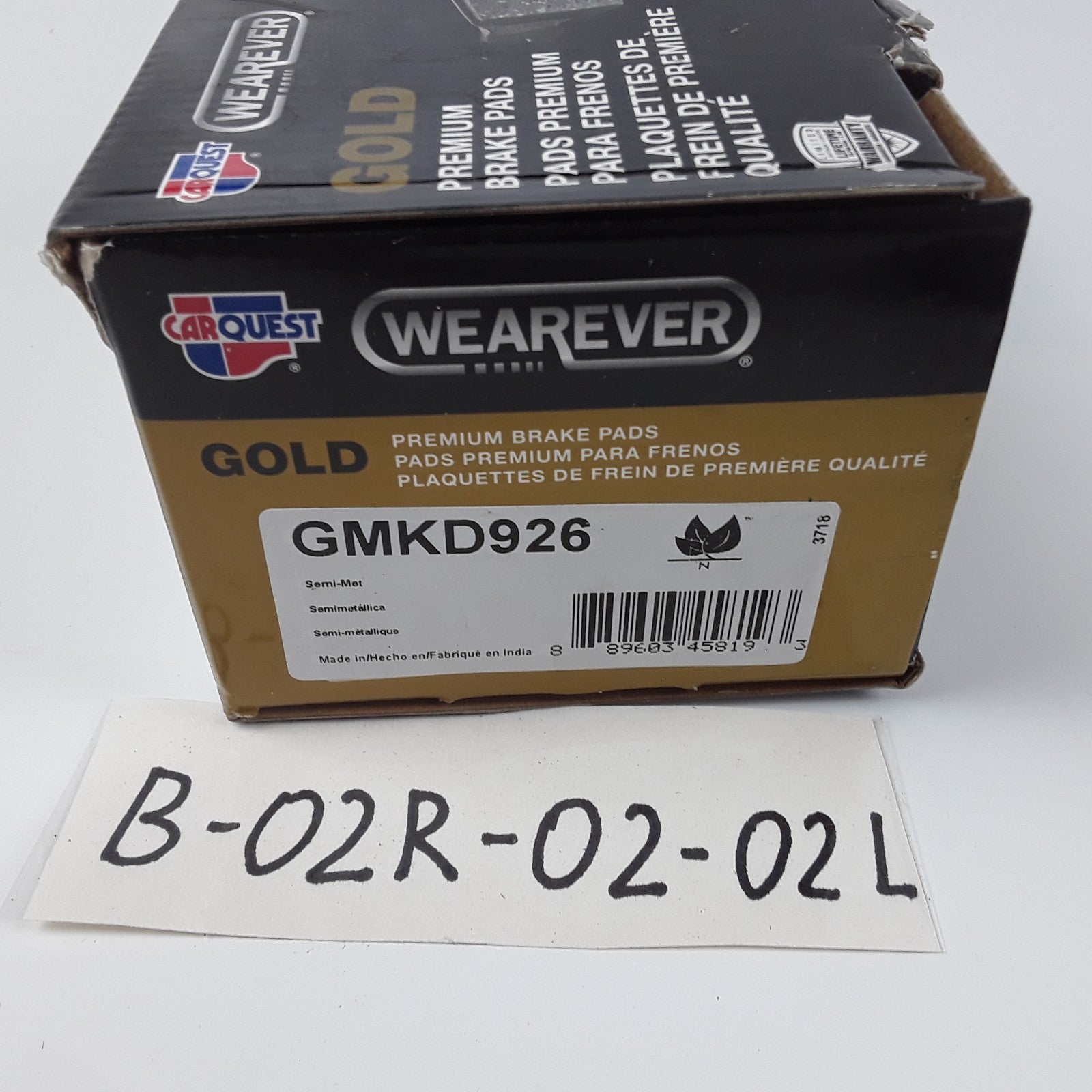 Wearever Gold GMKD926 Front Disc Brake Pad Set For Land Rover Freelander 2002-05