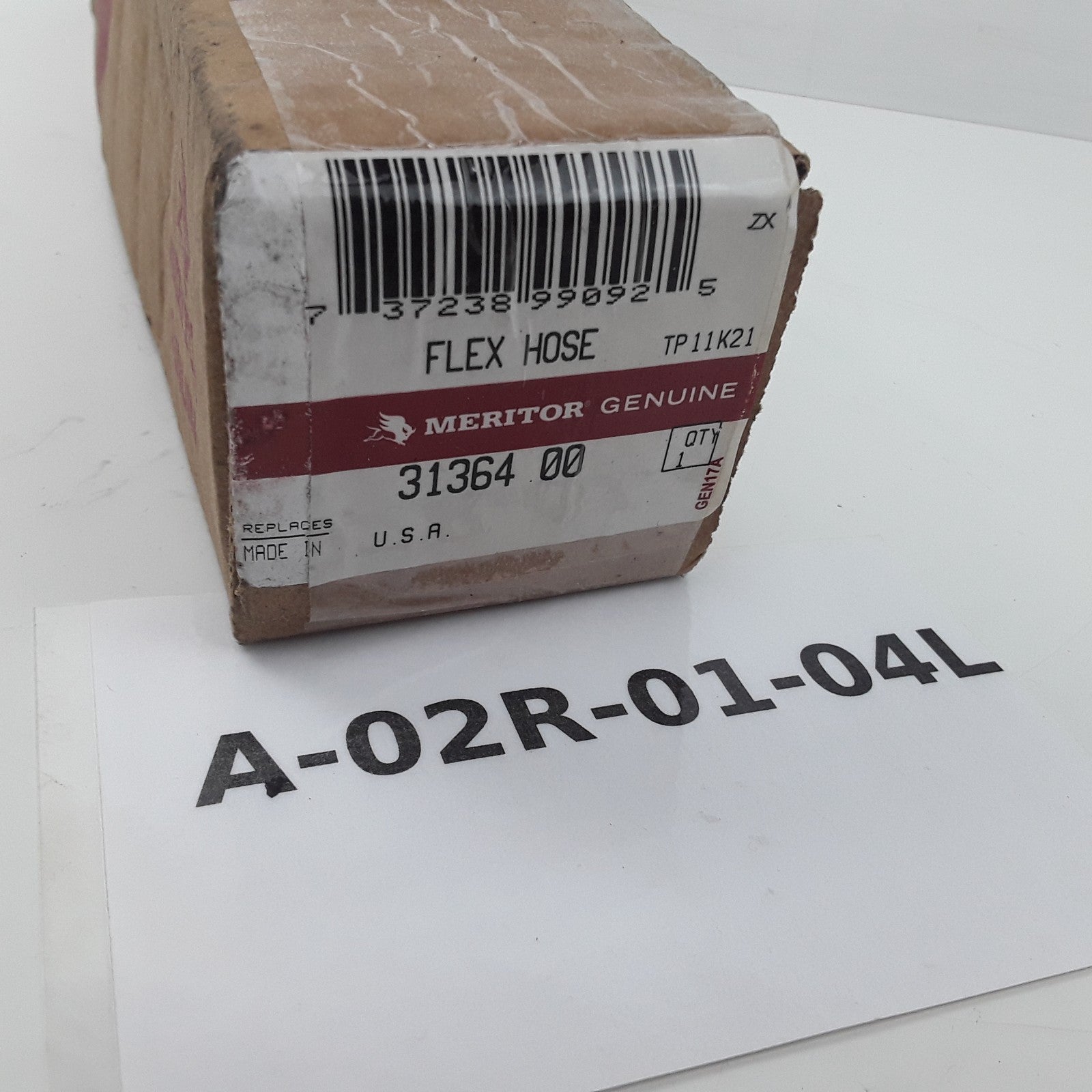Meritor 3136400 Tire Inflation System Flex Hose Length 11.5in For 17.5 in Wheels