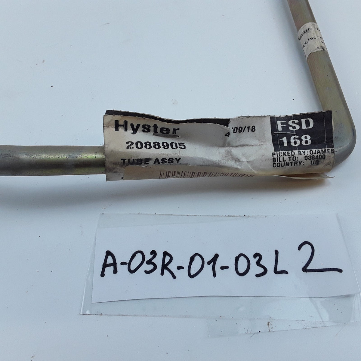 Hyster 2088905 Tube Assembly Fits Heavy Duty Hyster Forklifts