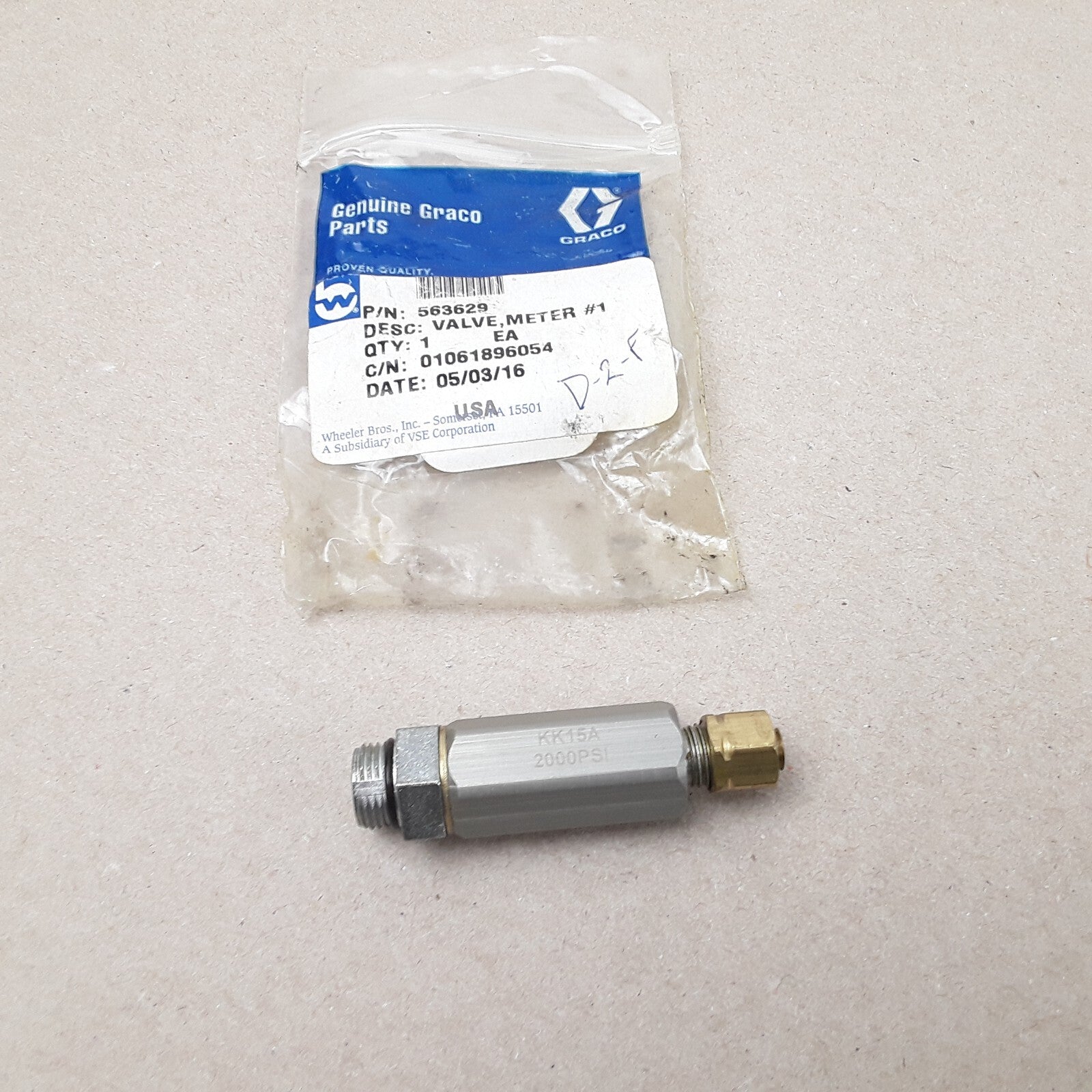 Graco 563629 LubriSystem Grease Injector Valve Replacement for Auto Lube Systems