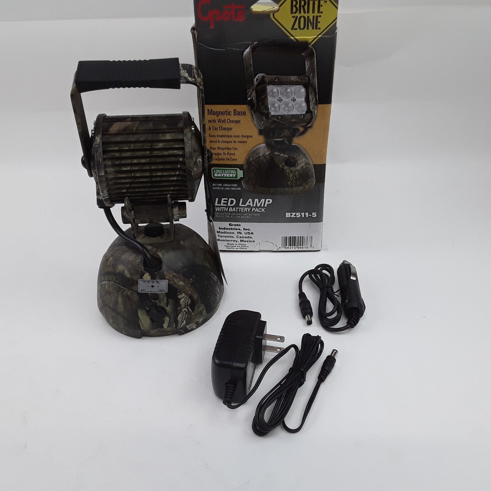 Grote BZ511-5 LED Lamp With Battery Pack for Hand Held Work Light Magnetic Base