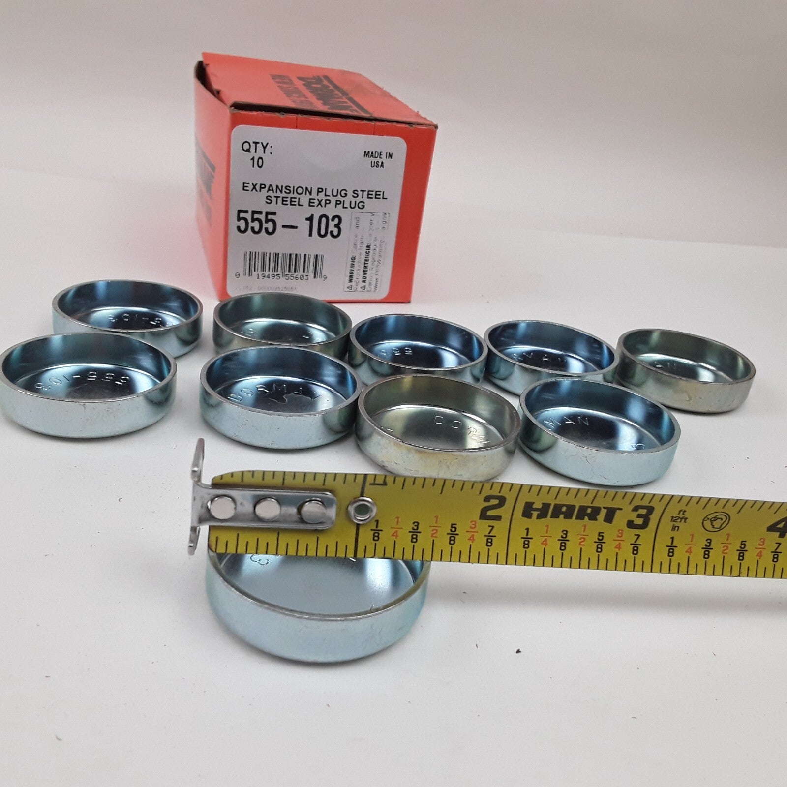 10 Engine Core Steel Cup Expansion Plug 36.5mm Height 0.410 Fits Dodge Audi AMC