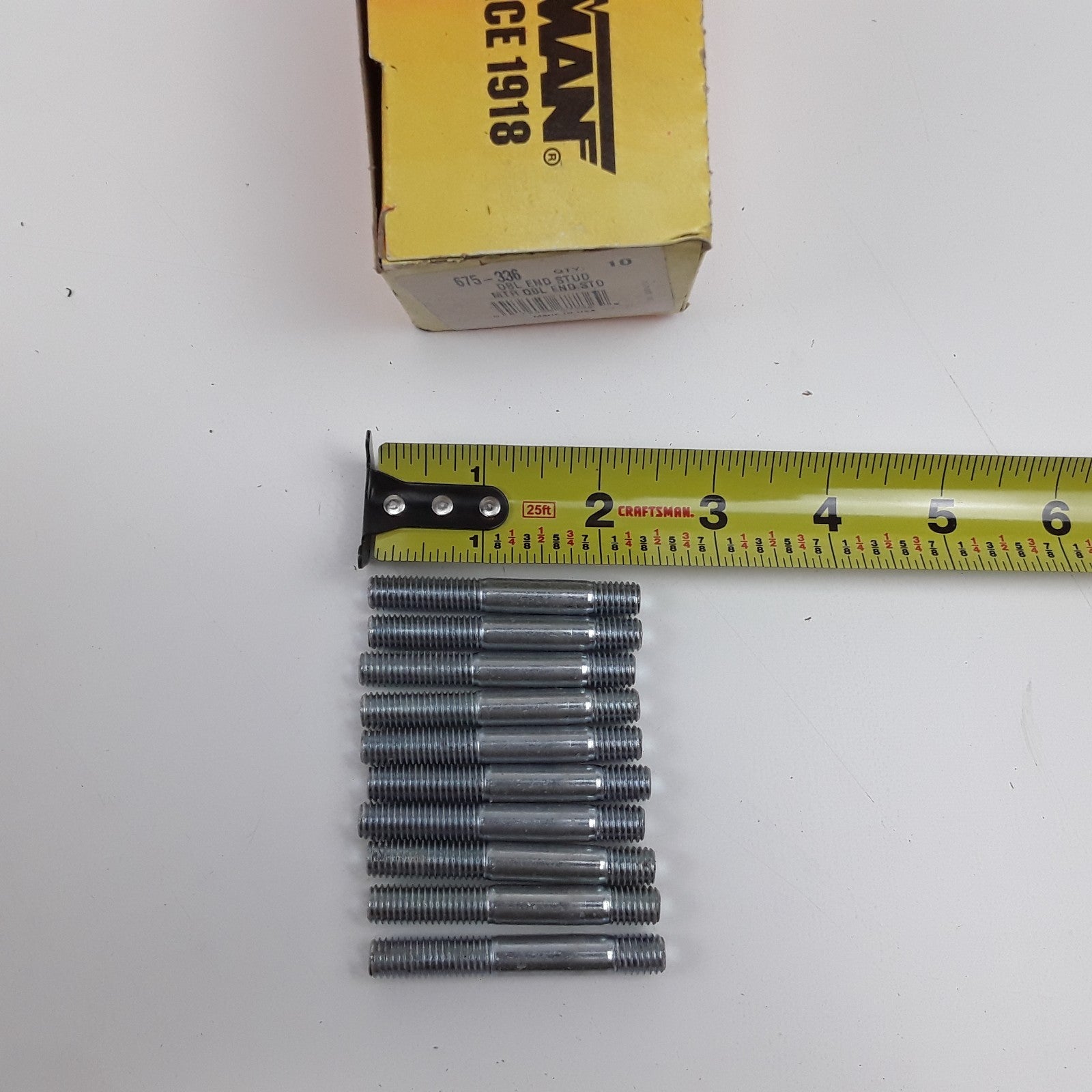 Dorman 675-336 Double Ended Stud Metal M8-1.25 x 24mm & M8-1.25 x 10mm Box of 10