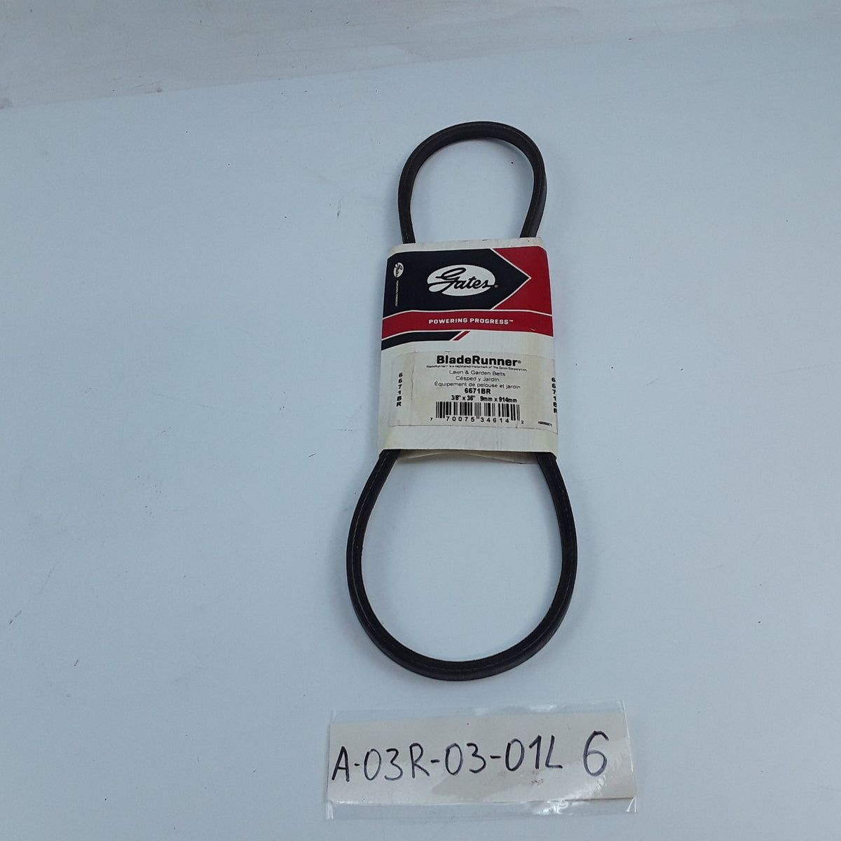 Gates 6671BR BladeRunner Belt 3/8" x 36" 9mm x 914mm For Lawn & Garden Equipment