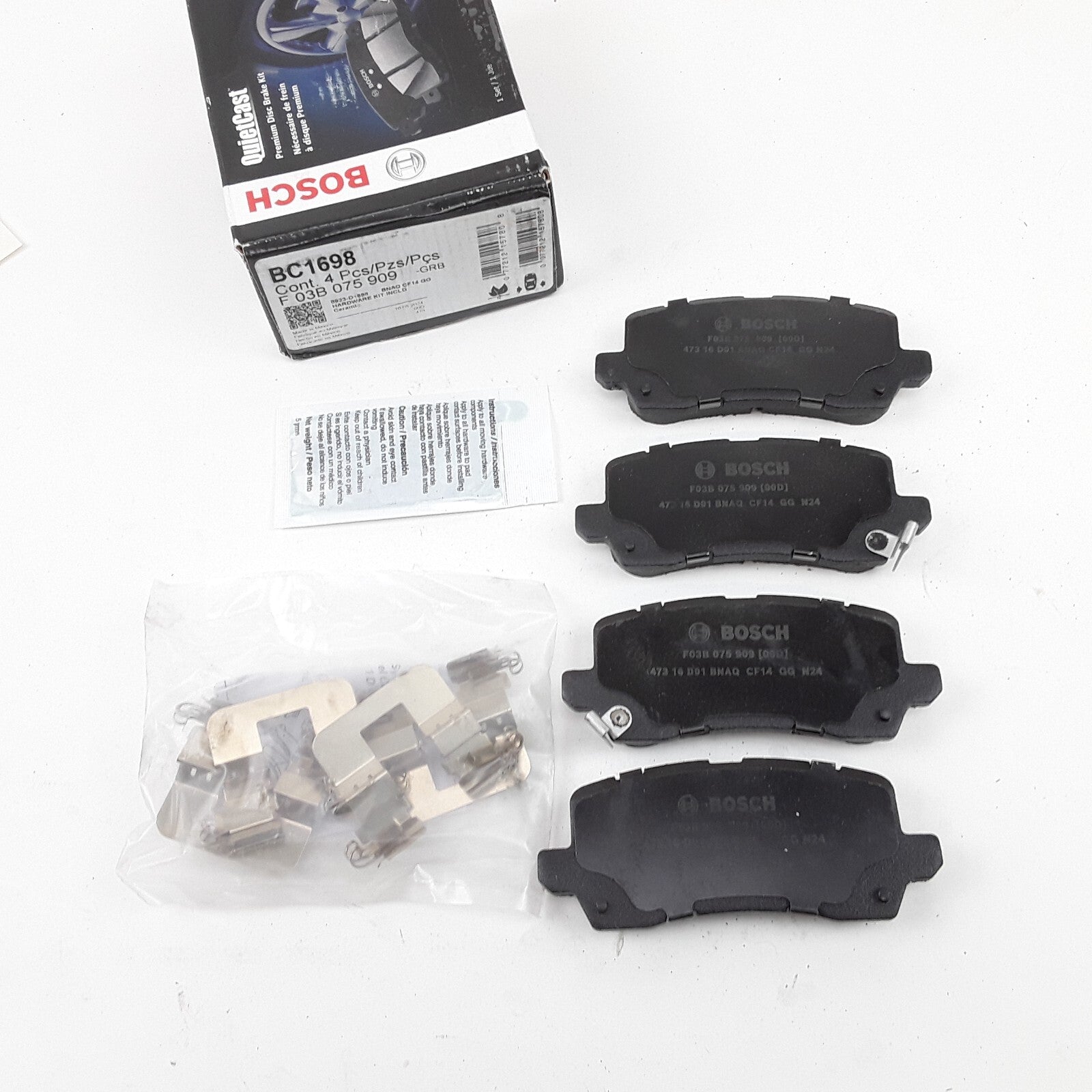 Bosch Rear Disc Brake Pad Set Fits Acura TLX MDX RLX Honda Odyssey (2014-2020)