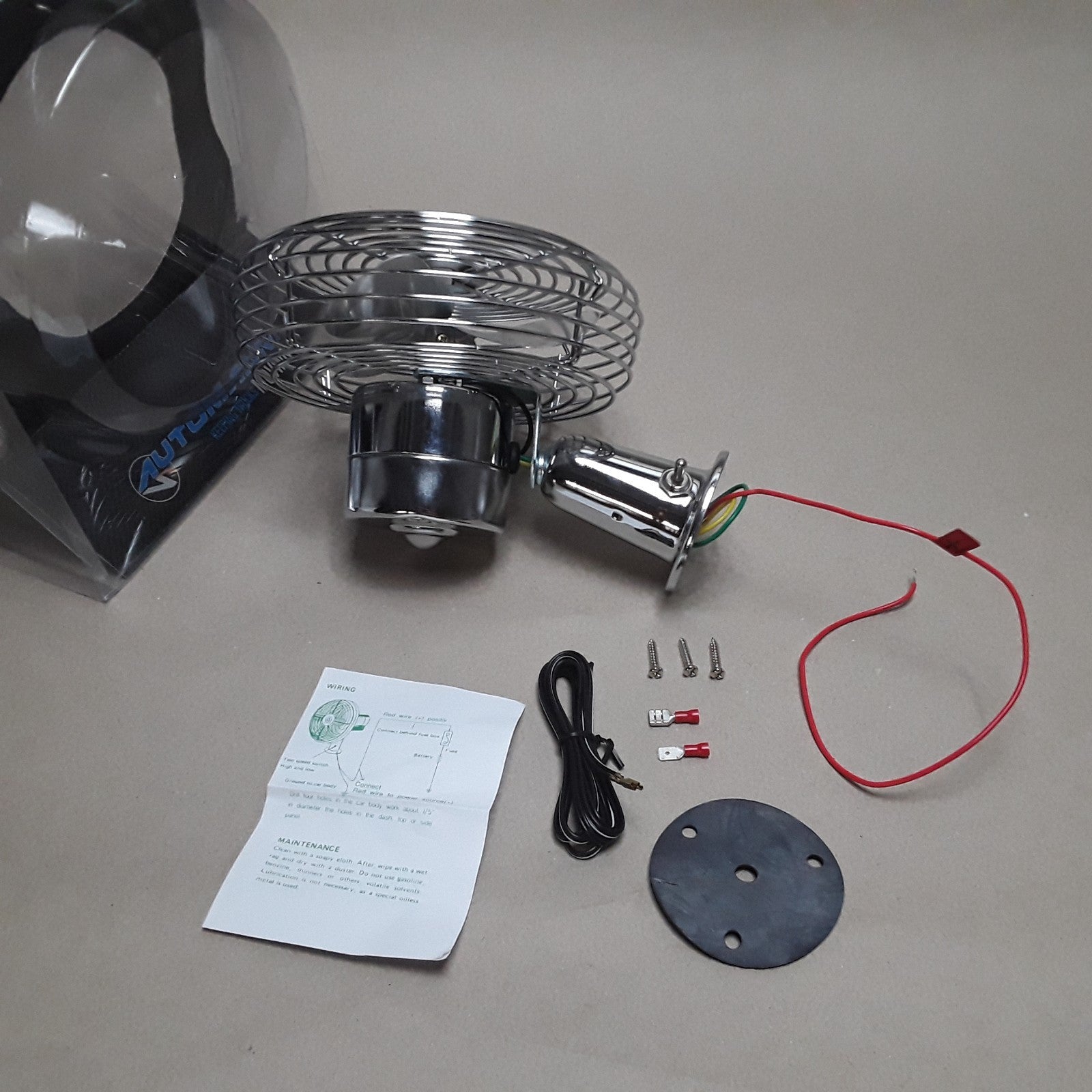 Dash Metal Fan 24 Volt 6in Two 2-Speed Heavy Duty For Trucks RV and Automotive