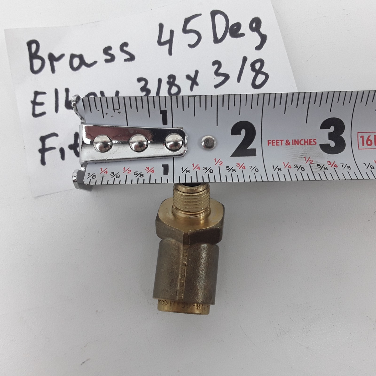 45° Brass Push-to-Connect (PTC) Male 3/8 Elbow Fitting For Mack & Volvo Truck